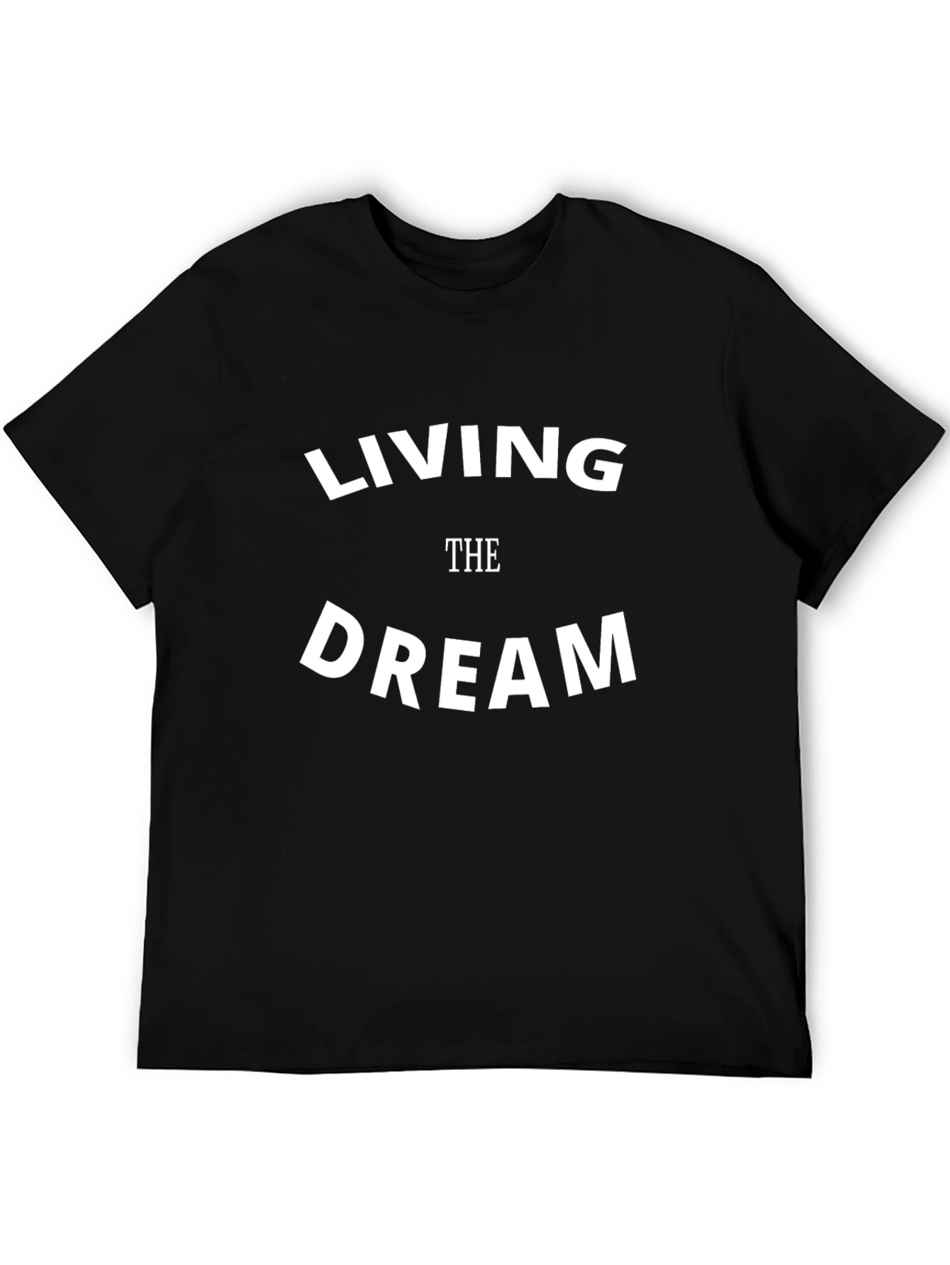 Living The Dream Graphic Tee - Stylish Black T-Shirt