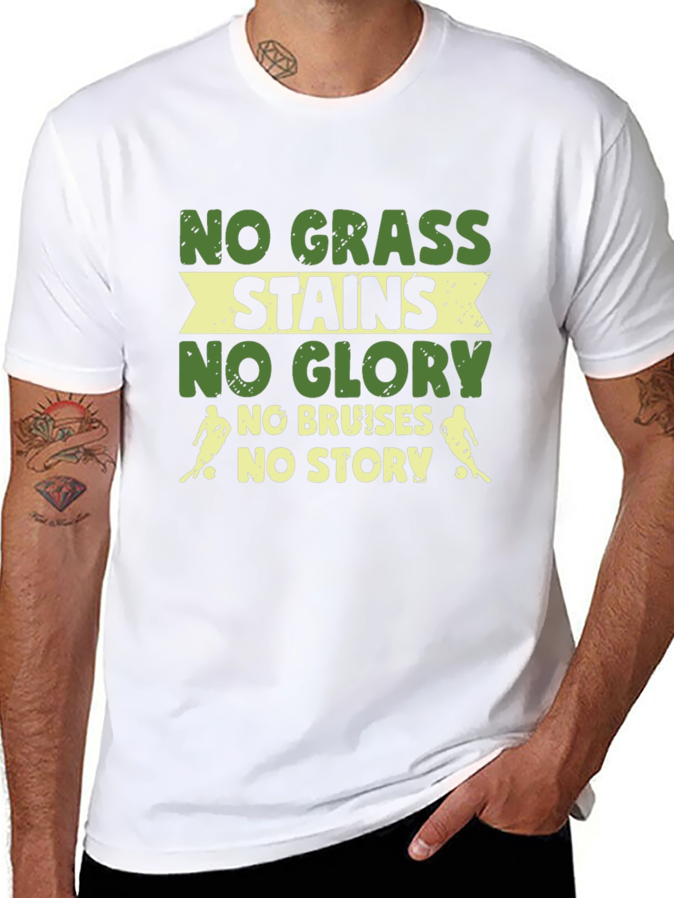 No Grass Stains No Glory Graphic T-Shirt