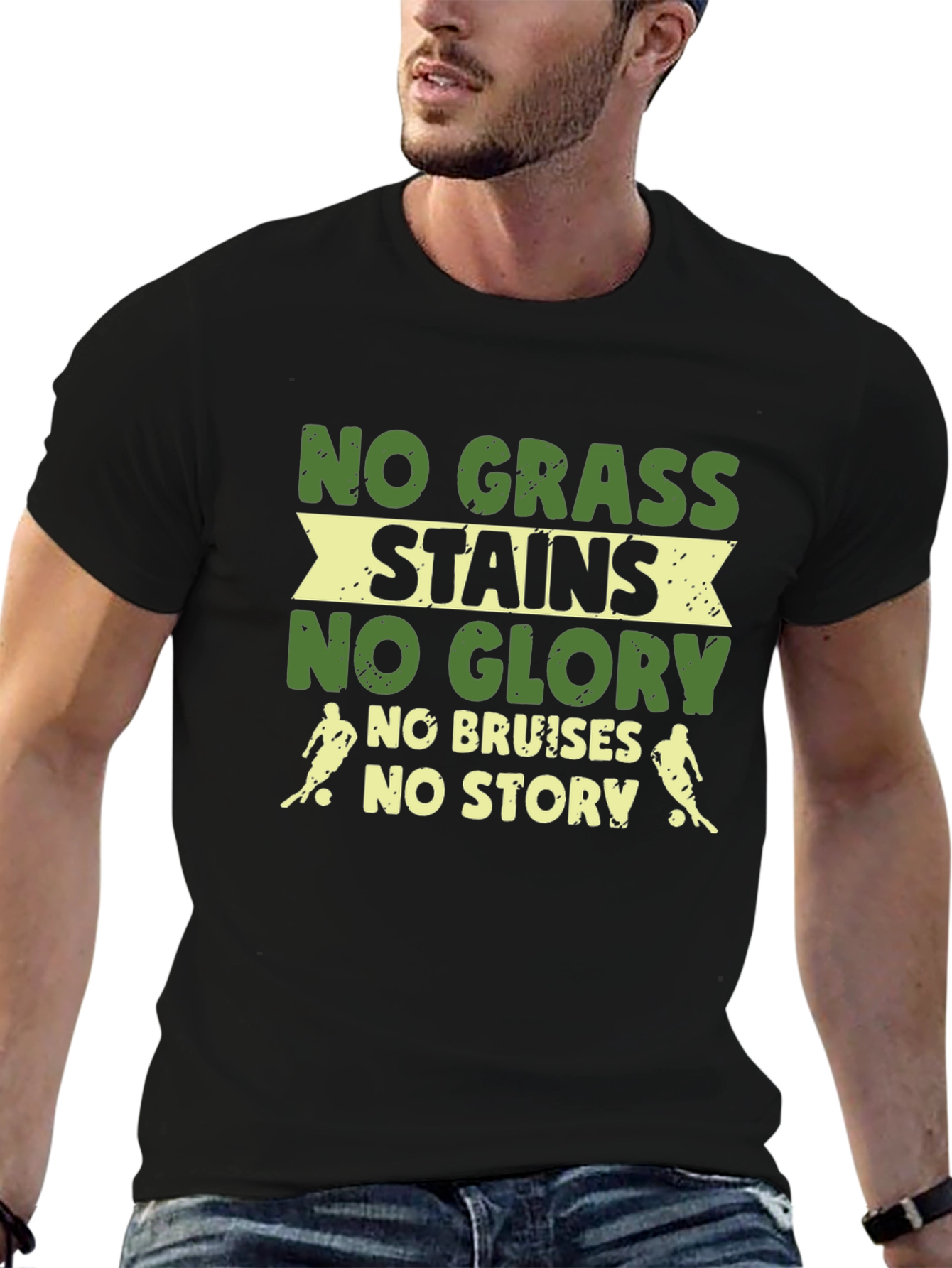 No Grass Stains No Glory Graphic T-Shirt