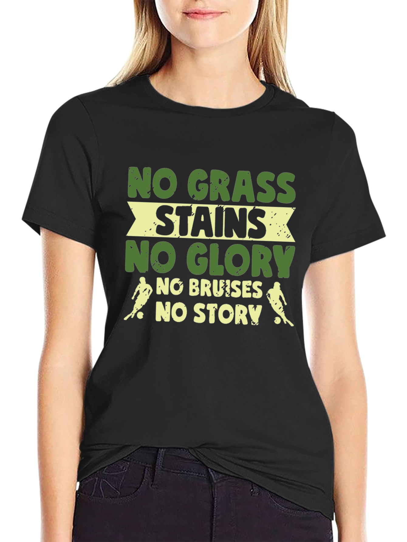 No Grass Stains No Glory Graphic T-Shirt