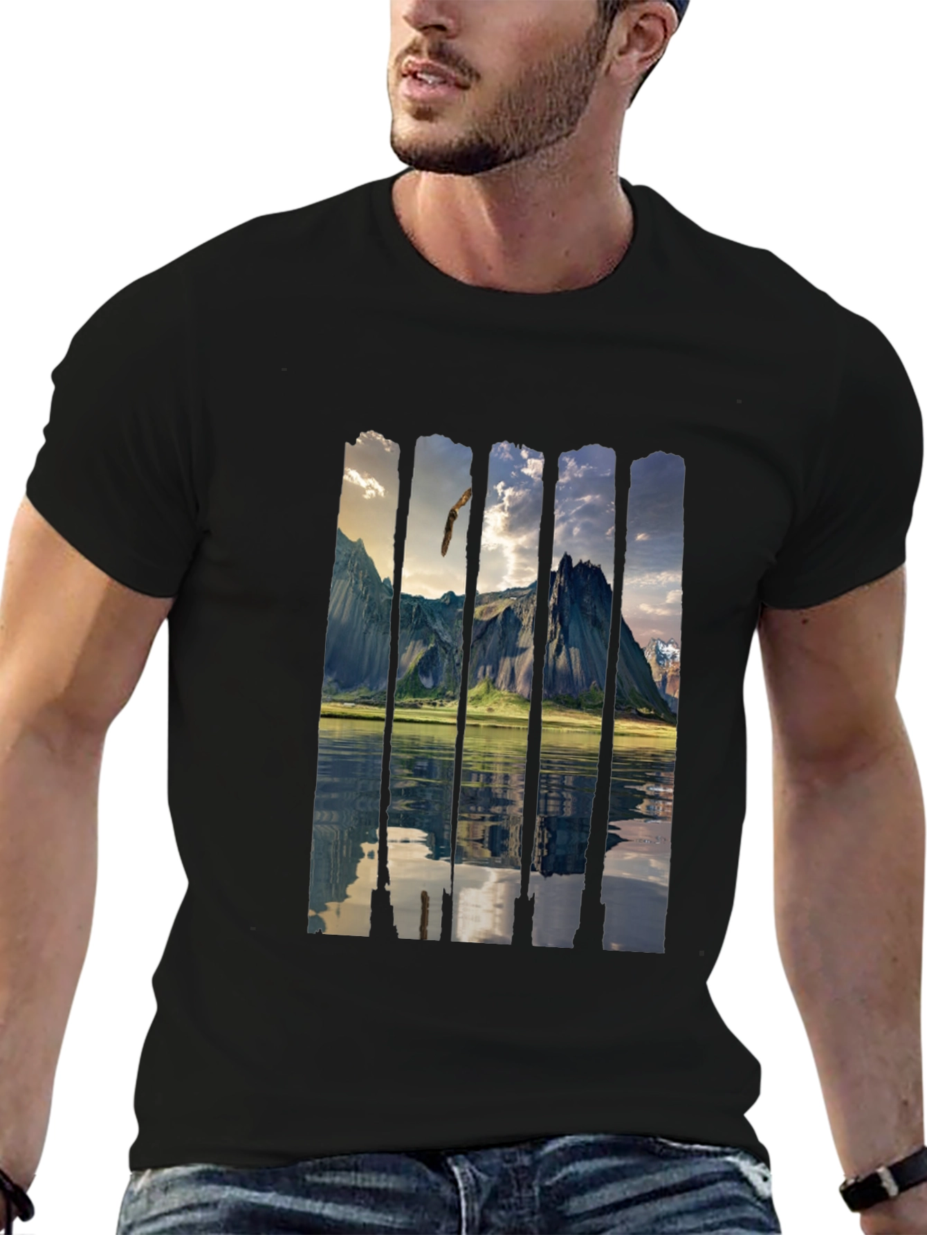 Scenic Mountain Reflection Graphic Tee