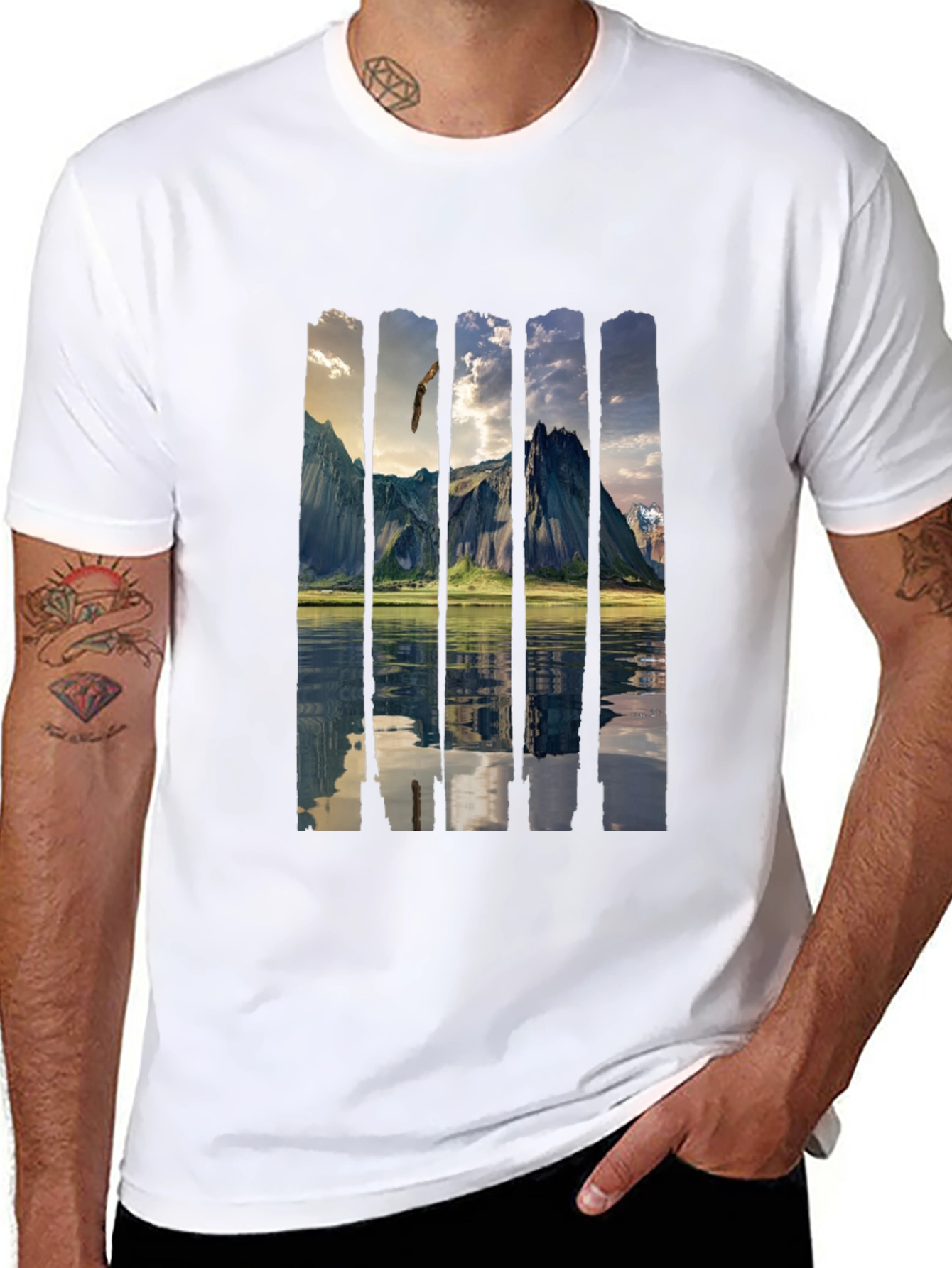 Scenic Mountain Reflection Graphic Tee