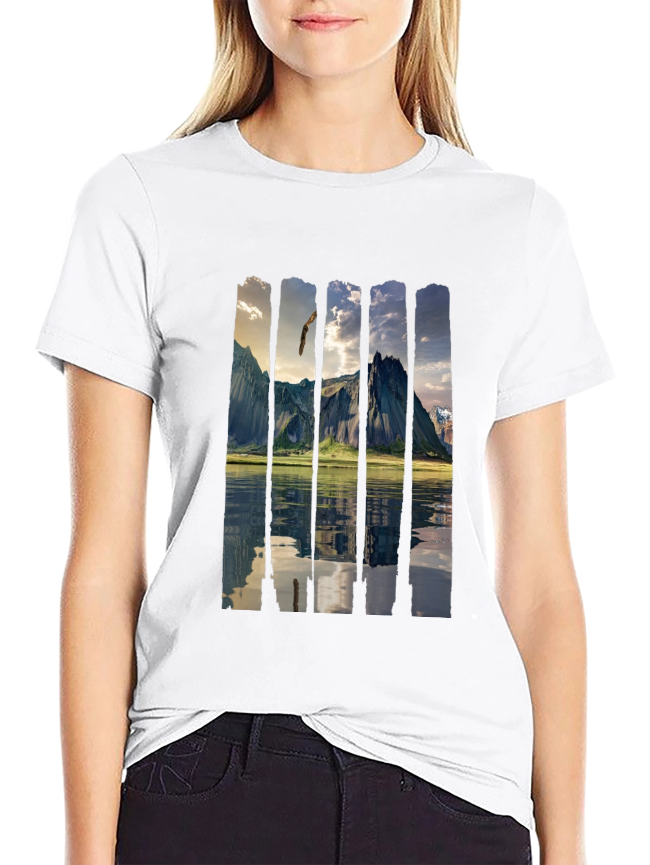 Scenic Mountain Reflection Graphic Tee