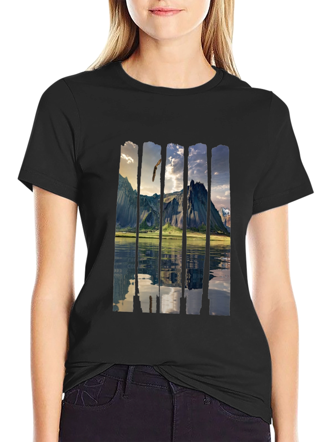 Scenic Mountain Reflection Graphic Tee