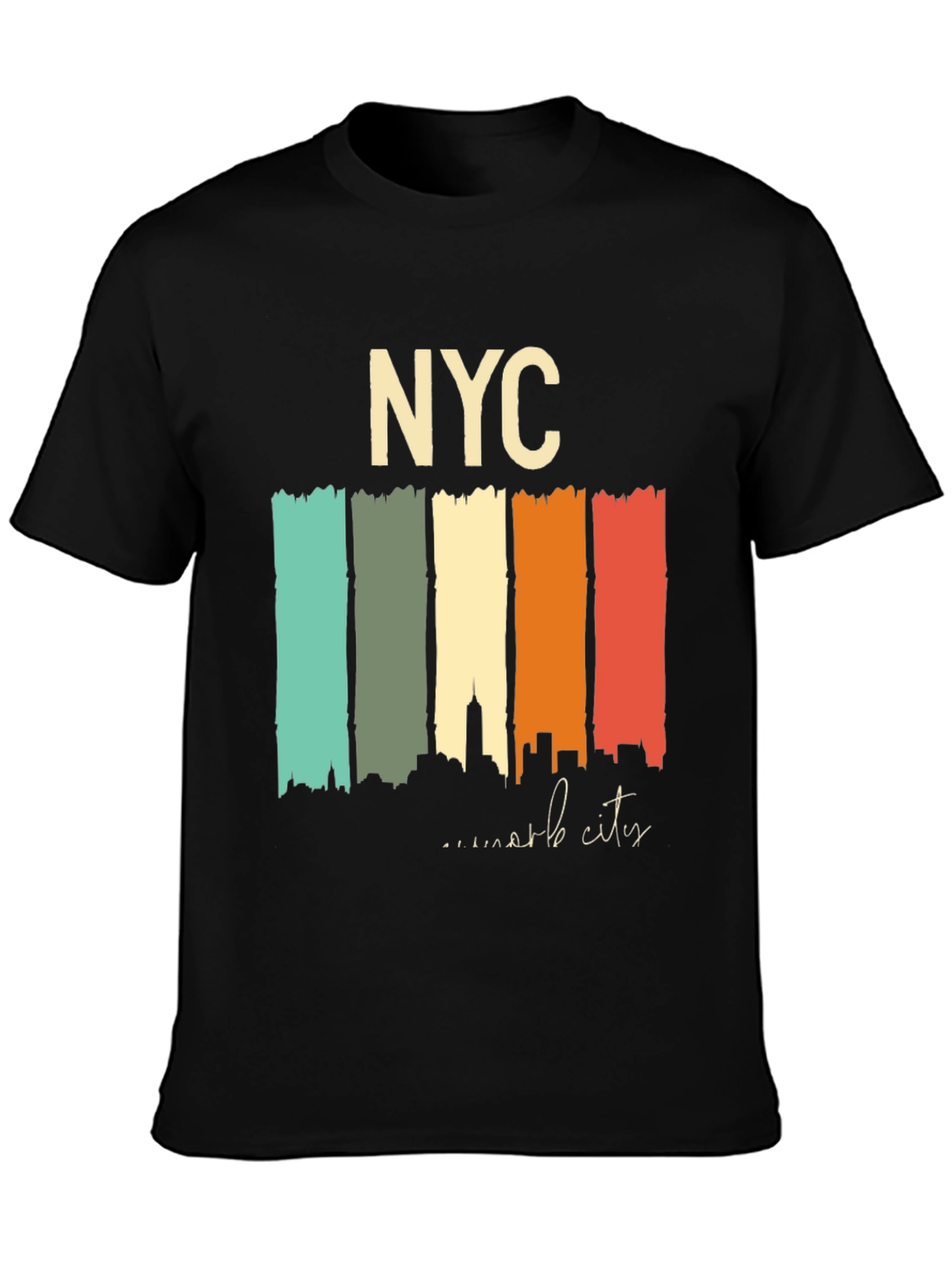 NYC Skyline Retro T-Shirt - Urban Style