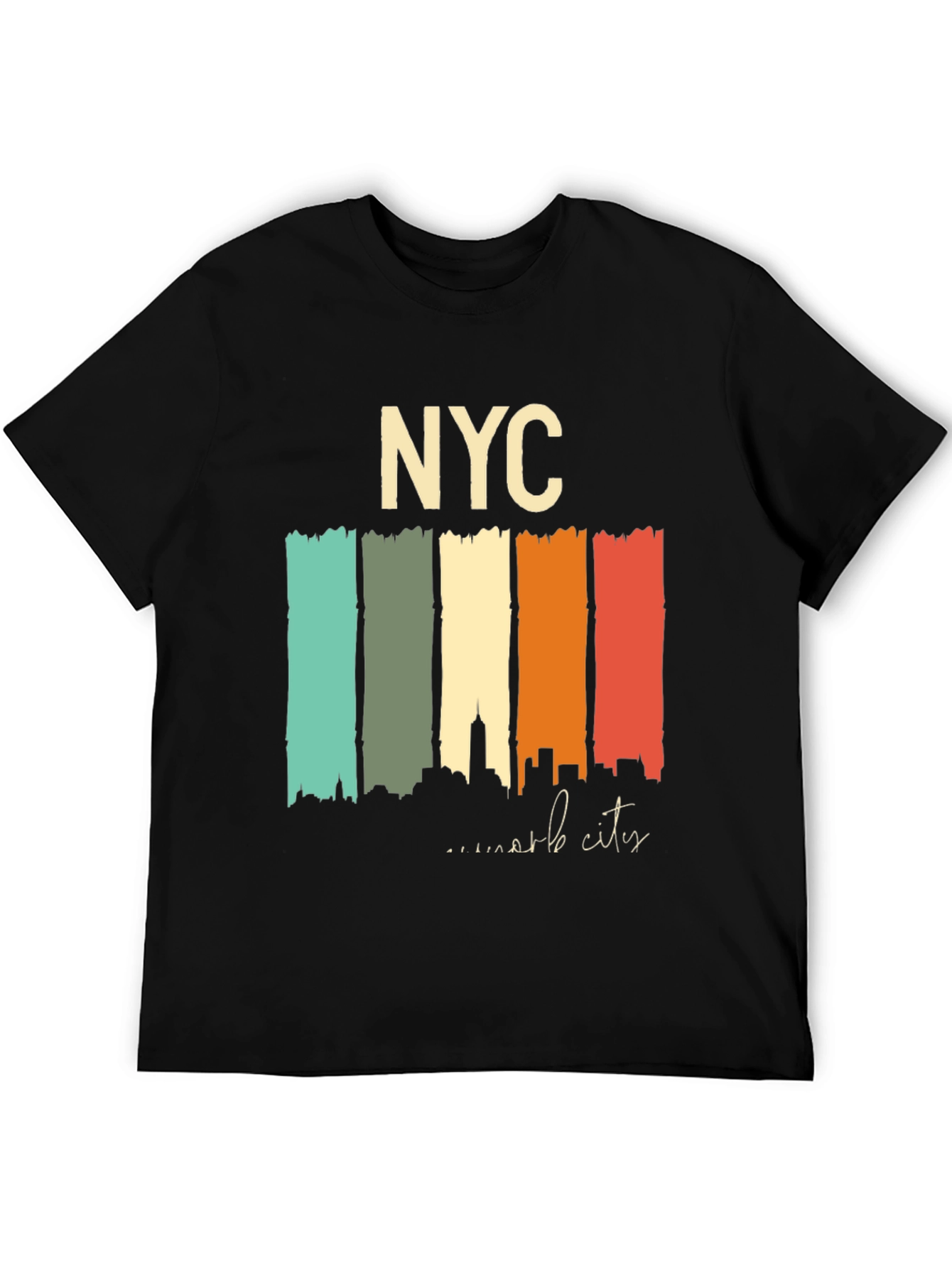 NYC Skyline Retro T-Shirt - Urban Style