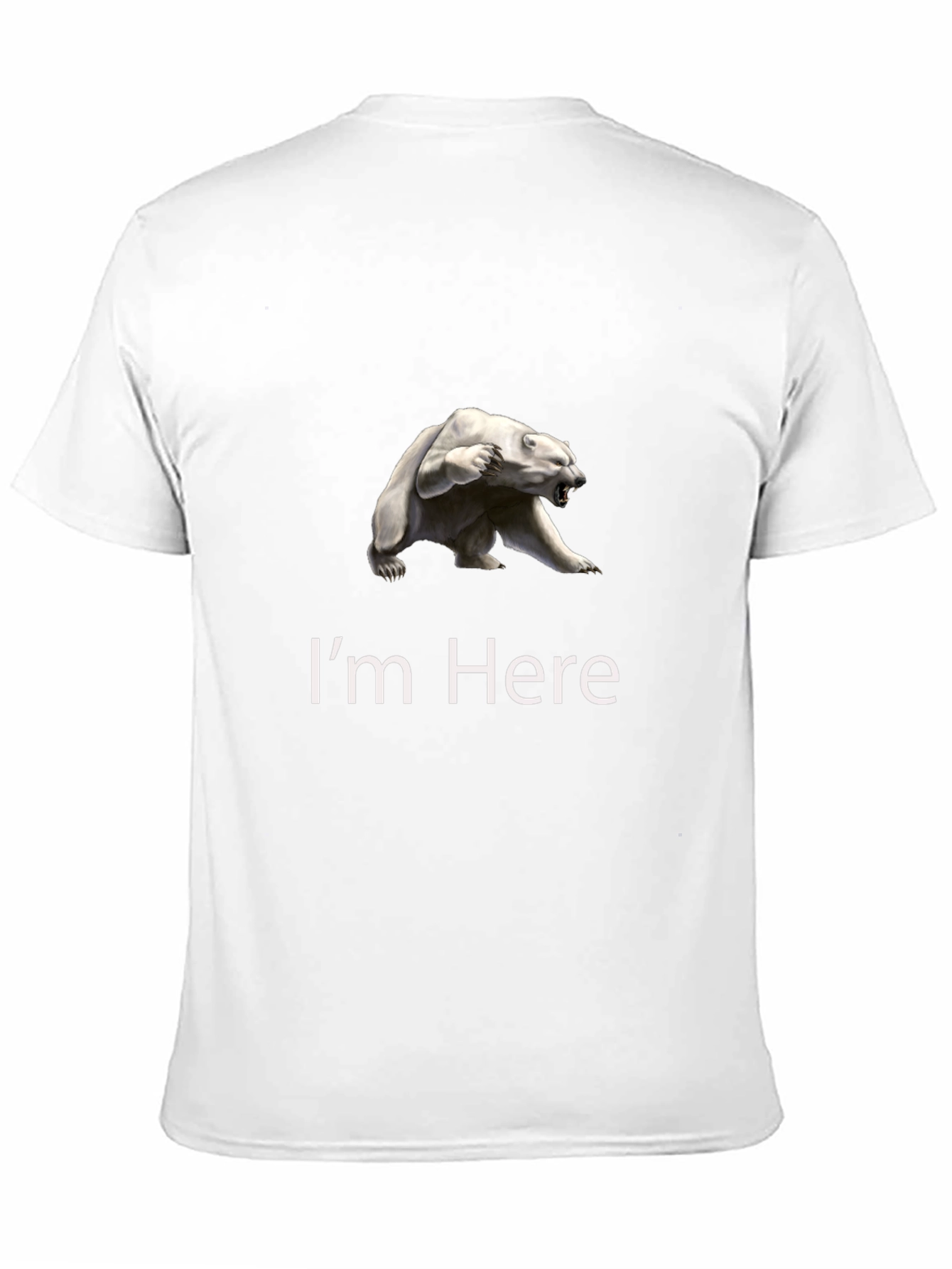Polar Bear Graphic Tee - Im Here Statement Shirt