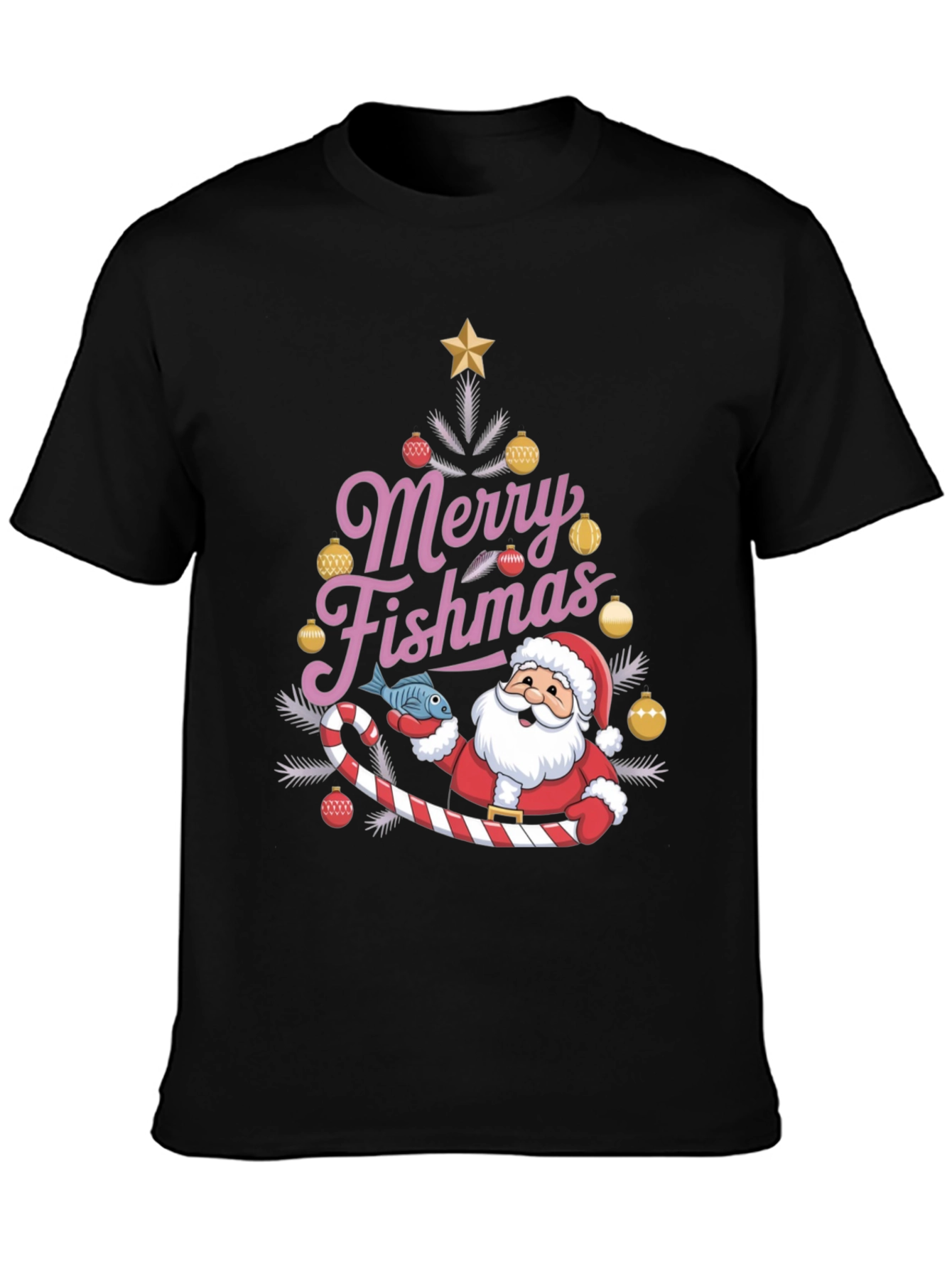 Merry Fishmas Santa T-Shirt