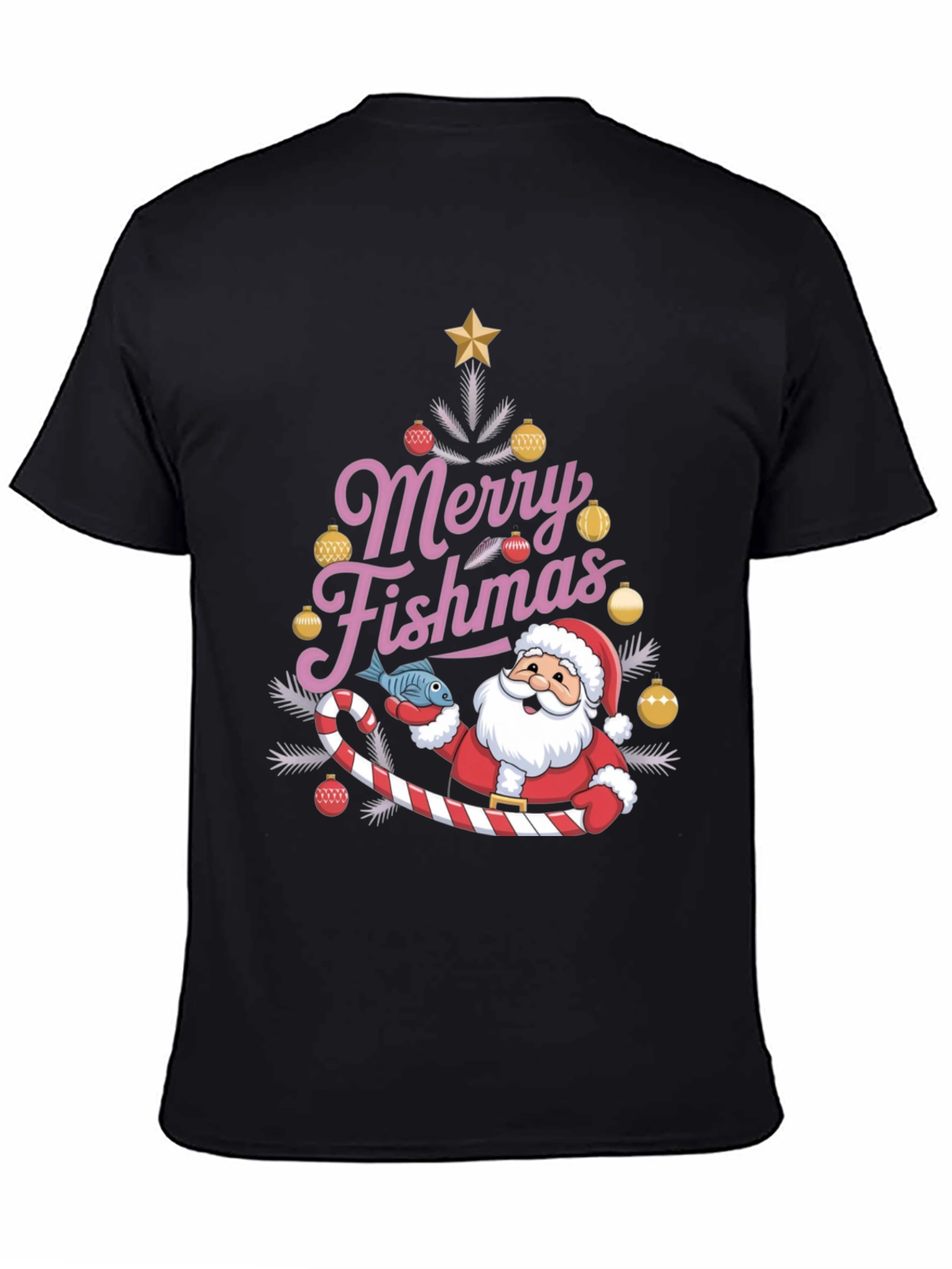 Merry Fishmas Santa T-Shirt