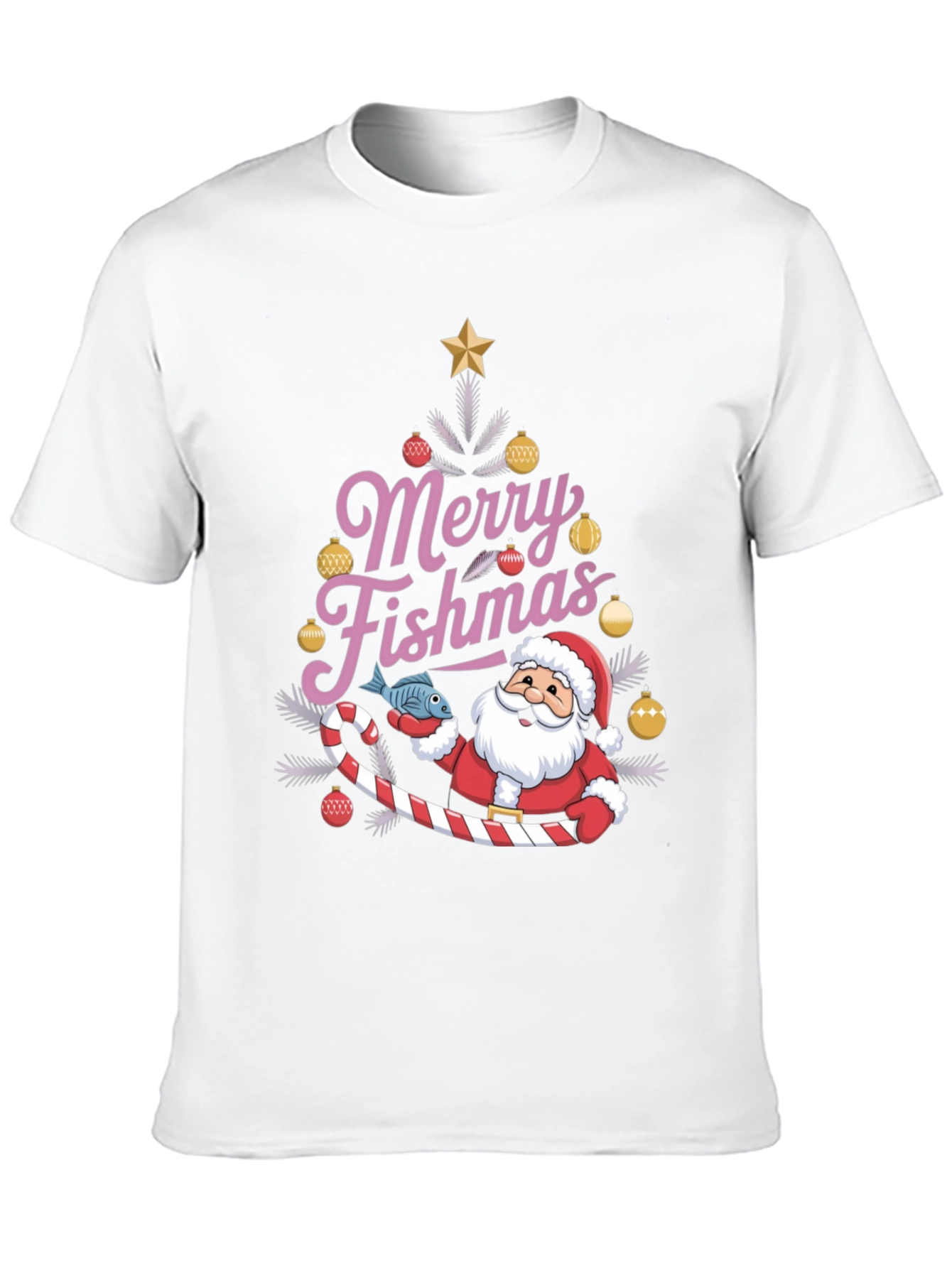 Merry Fishmas Santa T-Shirt