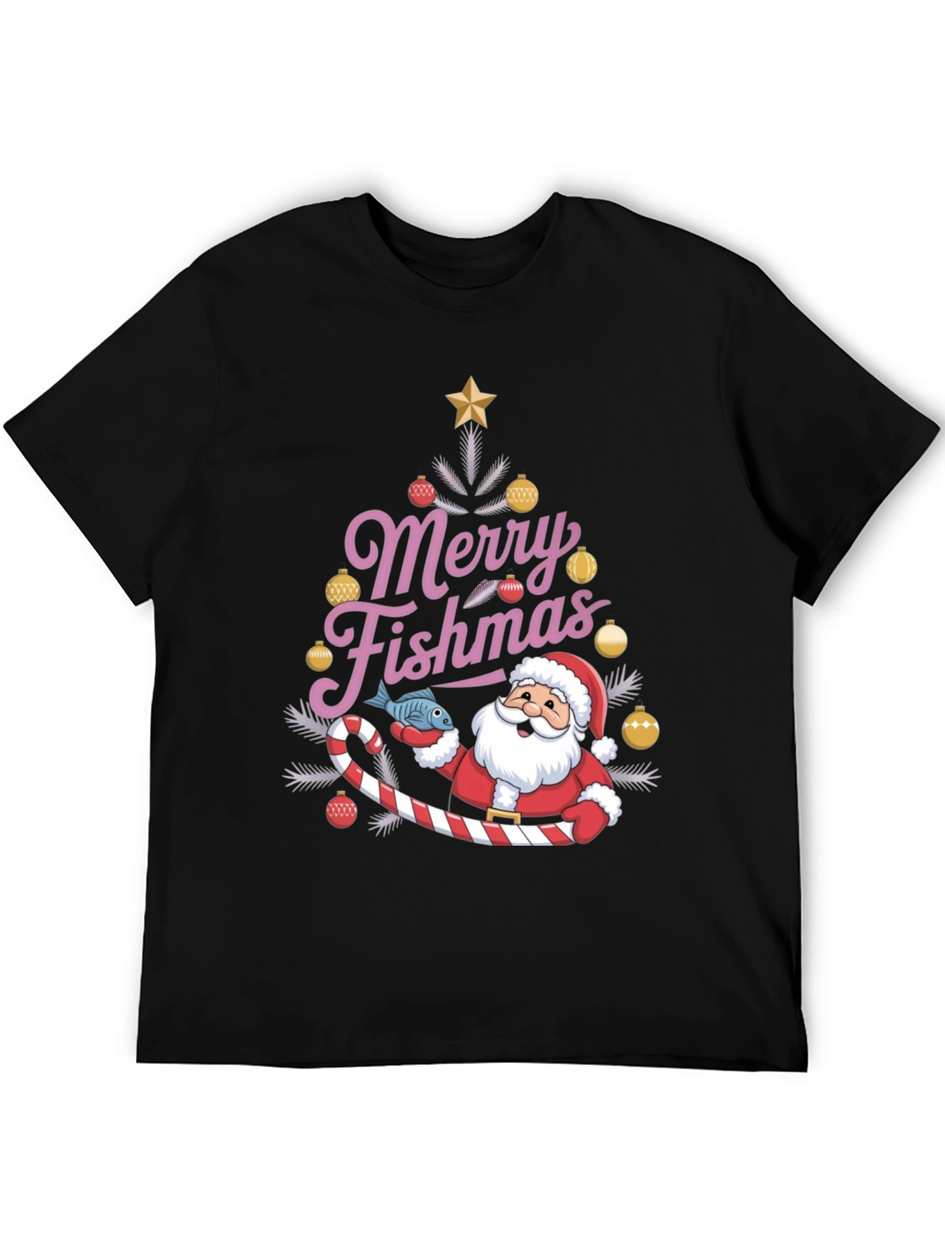 Merry Fishmas Santa T-Shirt