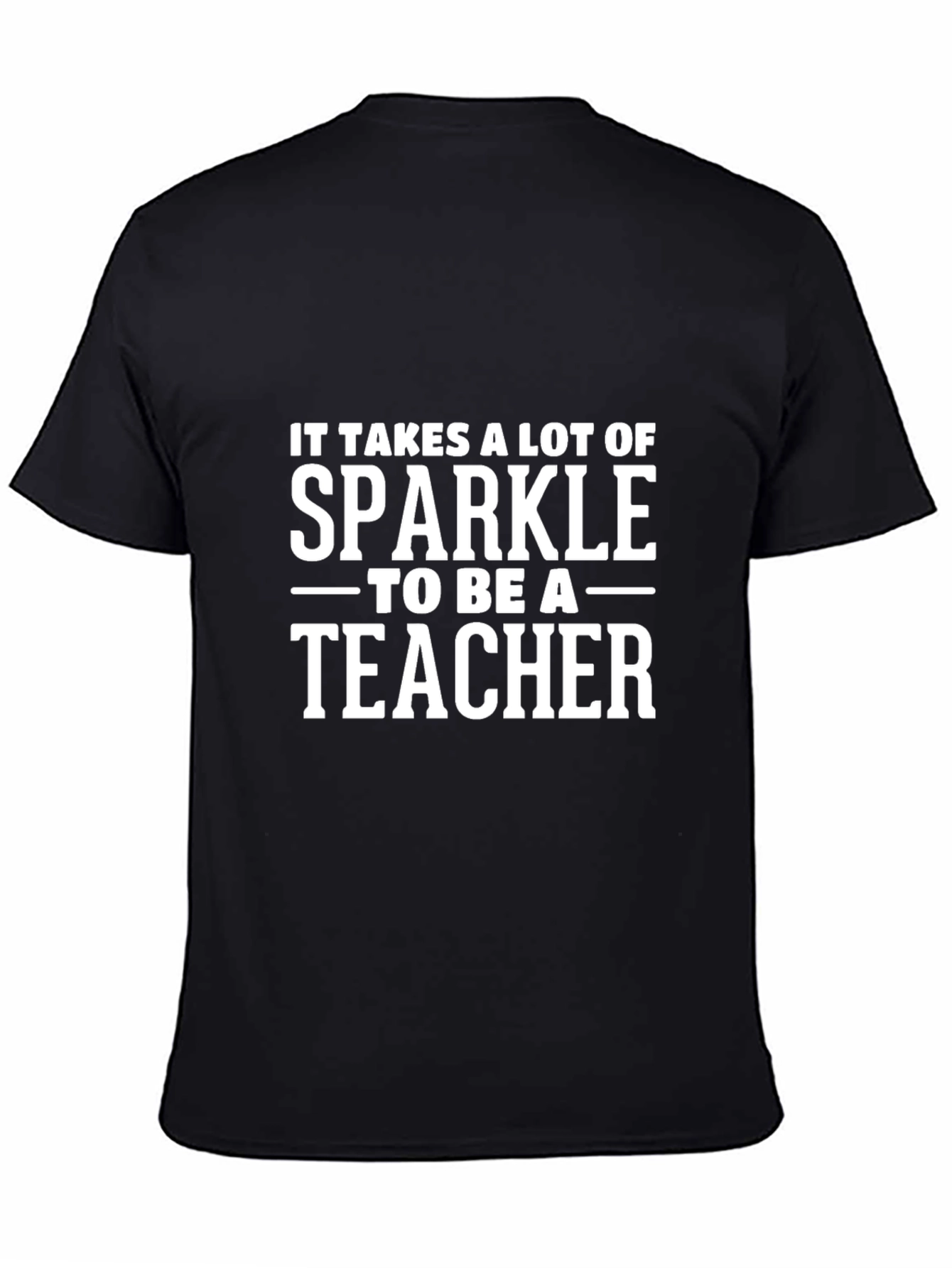 Sparkle Teacher T-Shirt - Black Cotton Tee