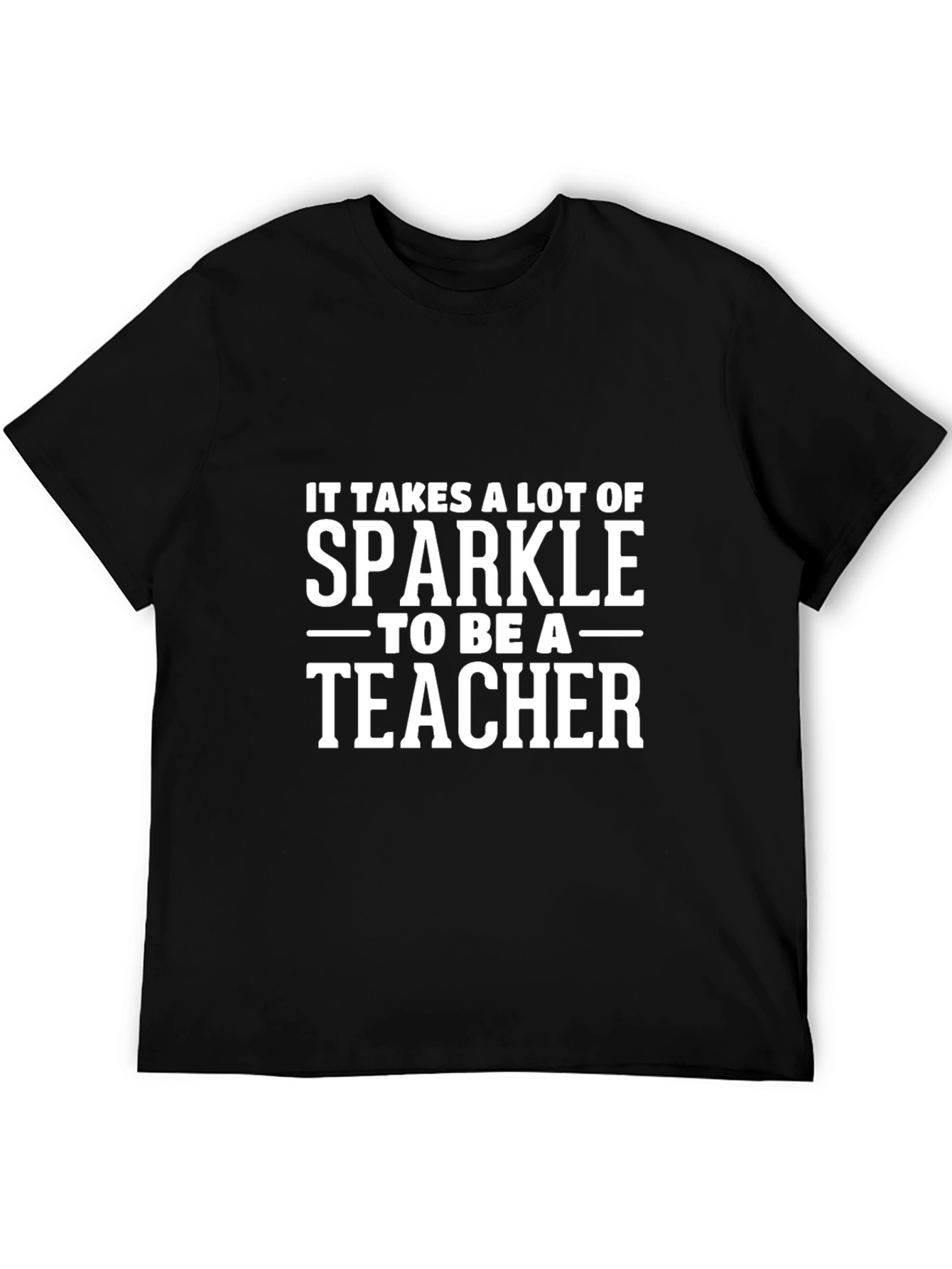 Sparkle Teacher T-Shirt - Black Cotton Tee
