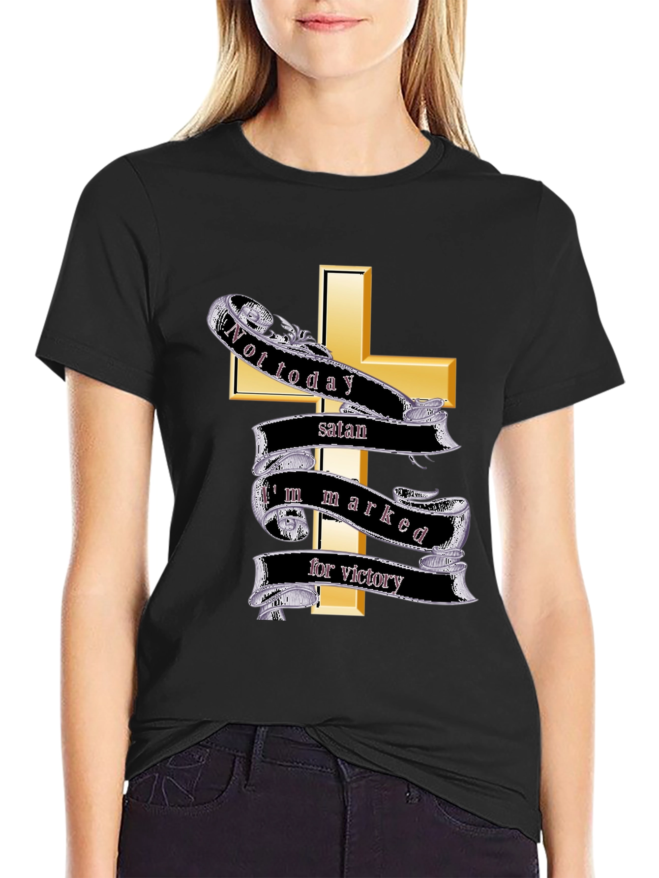 Not Today Satan Graphic Tee - Christian Inspired