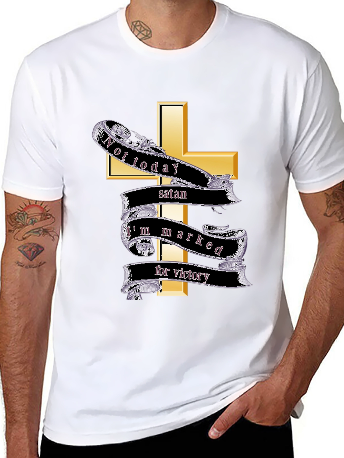 Not Today Satan Graphic Tee - Christian Inspired