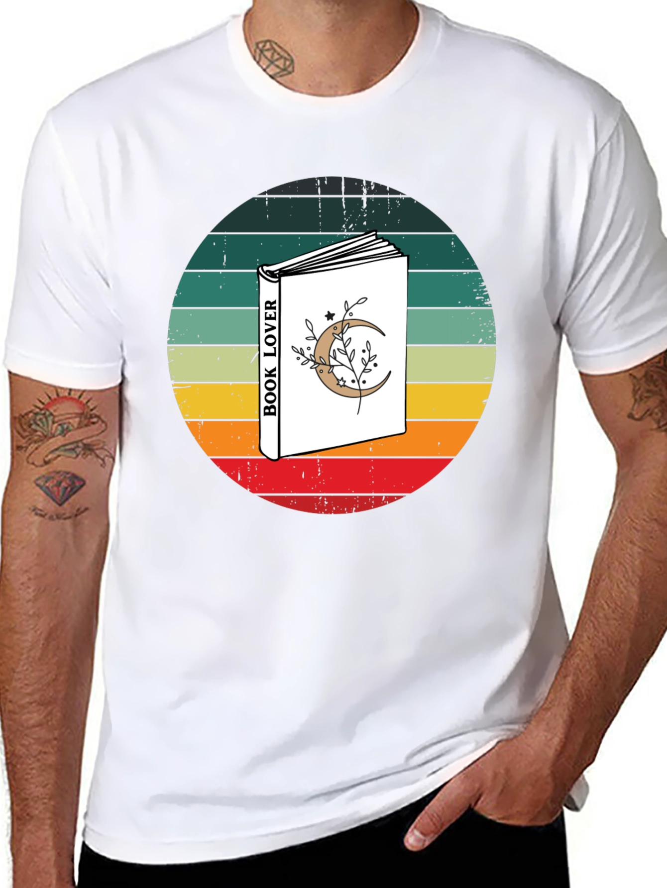 Retro Book Lover Graphic Tee