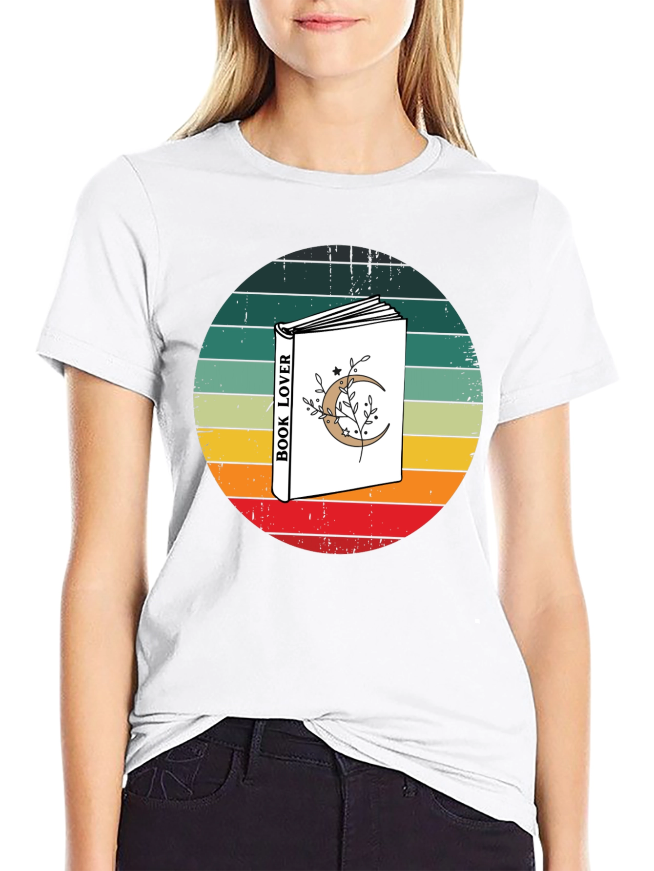 Retro Book Lover Graphic Tee
