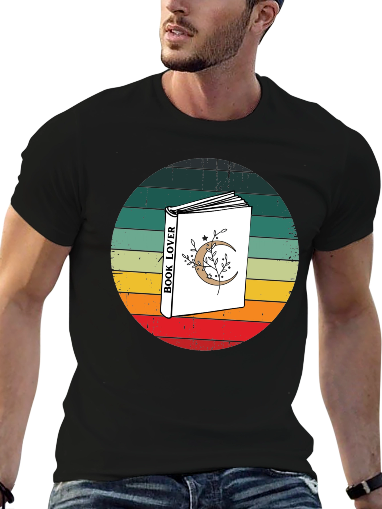 Retro Book Lover Graphic Tee