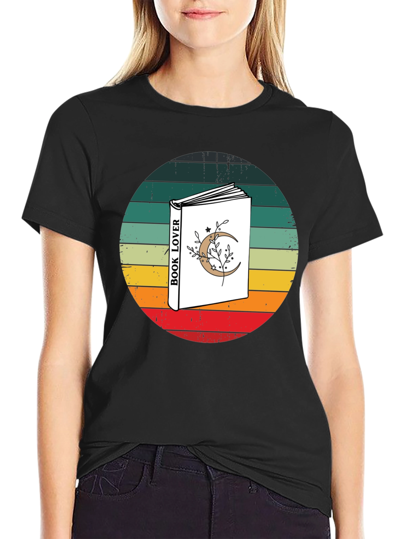 Retro Book Lover Graphic Tee