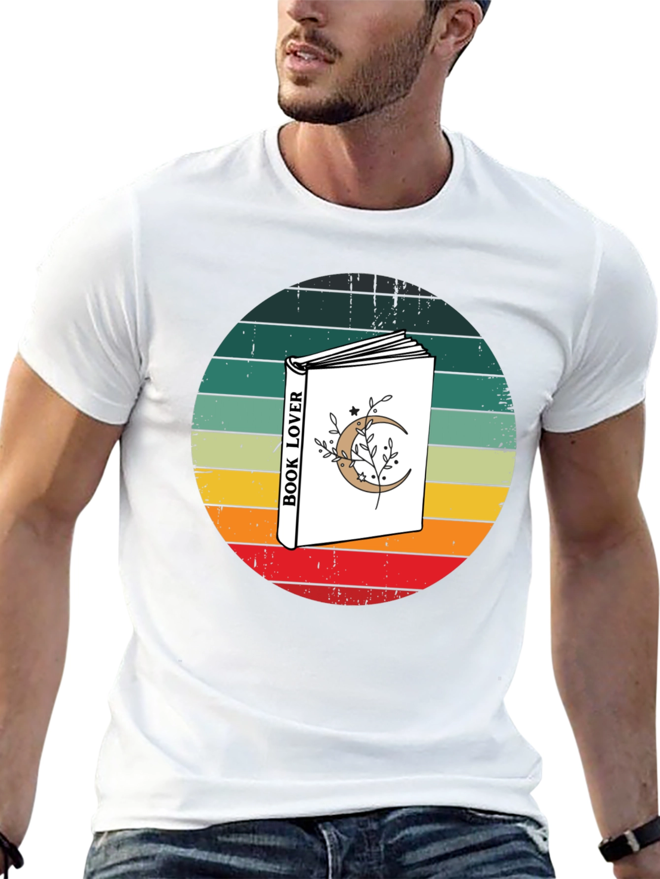 Retro Book Lover Graphic Tee
