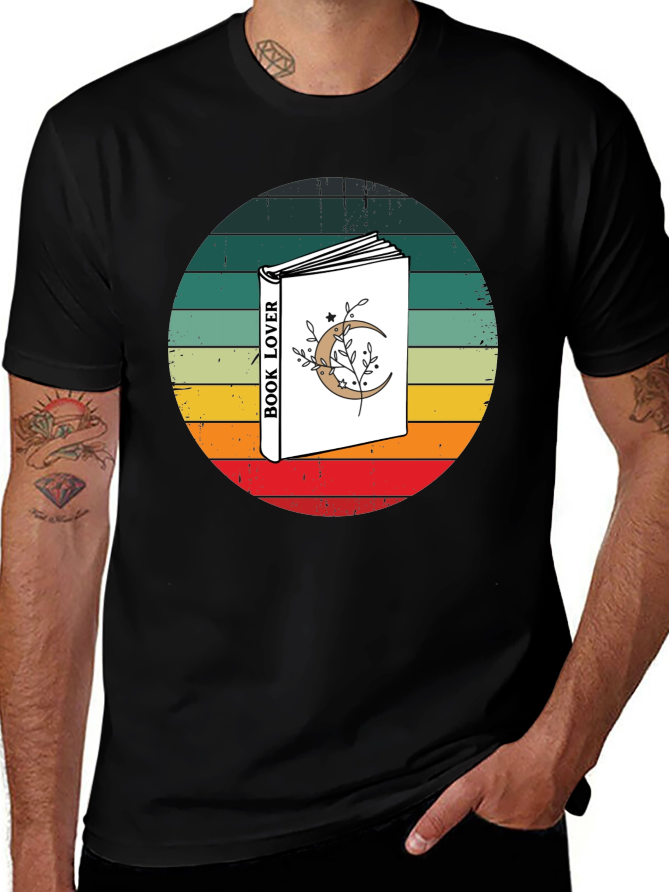 Retro Book Lover Graphic Tee