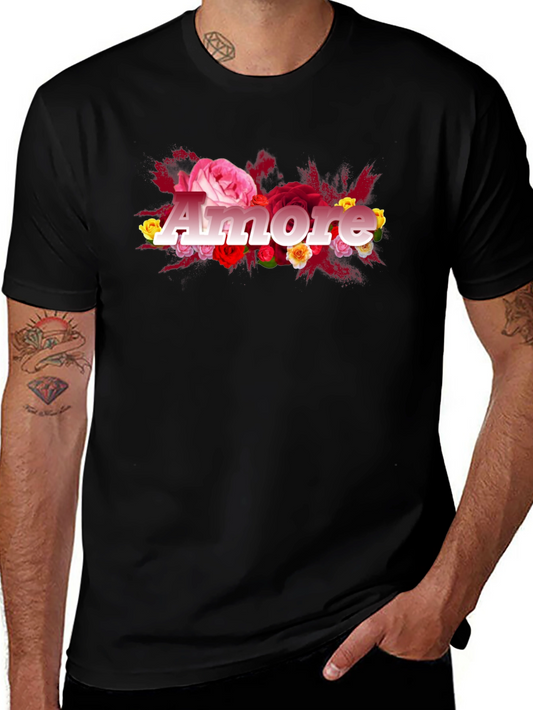 Amore Floral Graphic T-Shirt - Stylish & Trendy