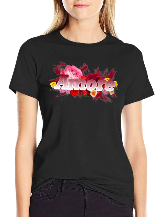 Amore Floral Graphic T-Shirt - Stylish & Trendy