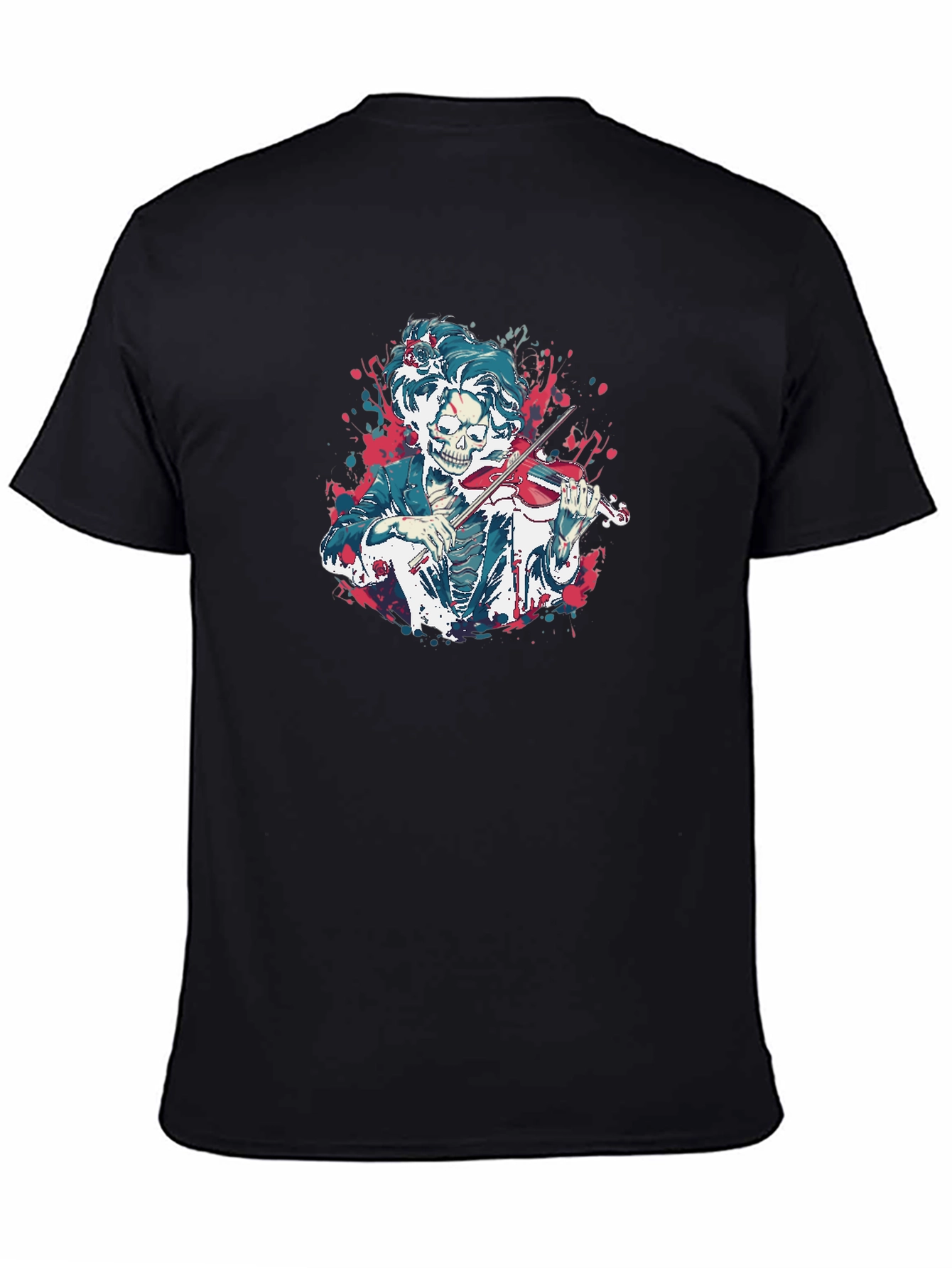 Skeleton Violinist Graphic Tee - Unique Music Lover Shirt