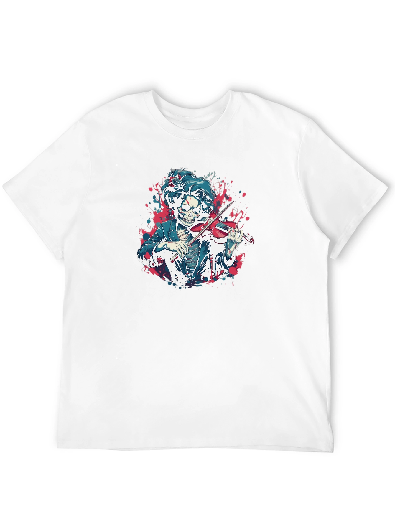 Skeleton Violinist Graphic Tee - Unique Music Lover Shirt