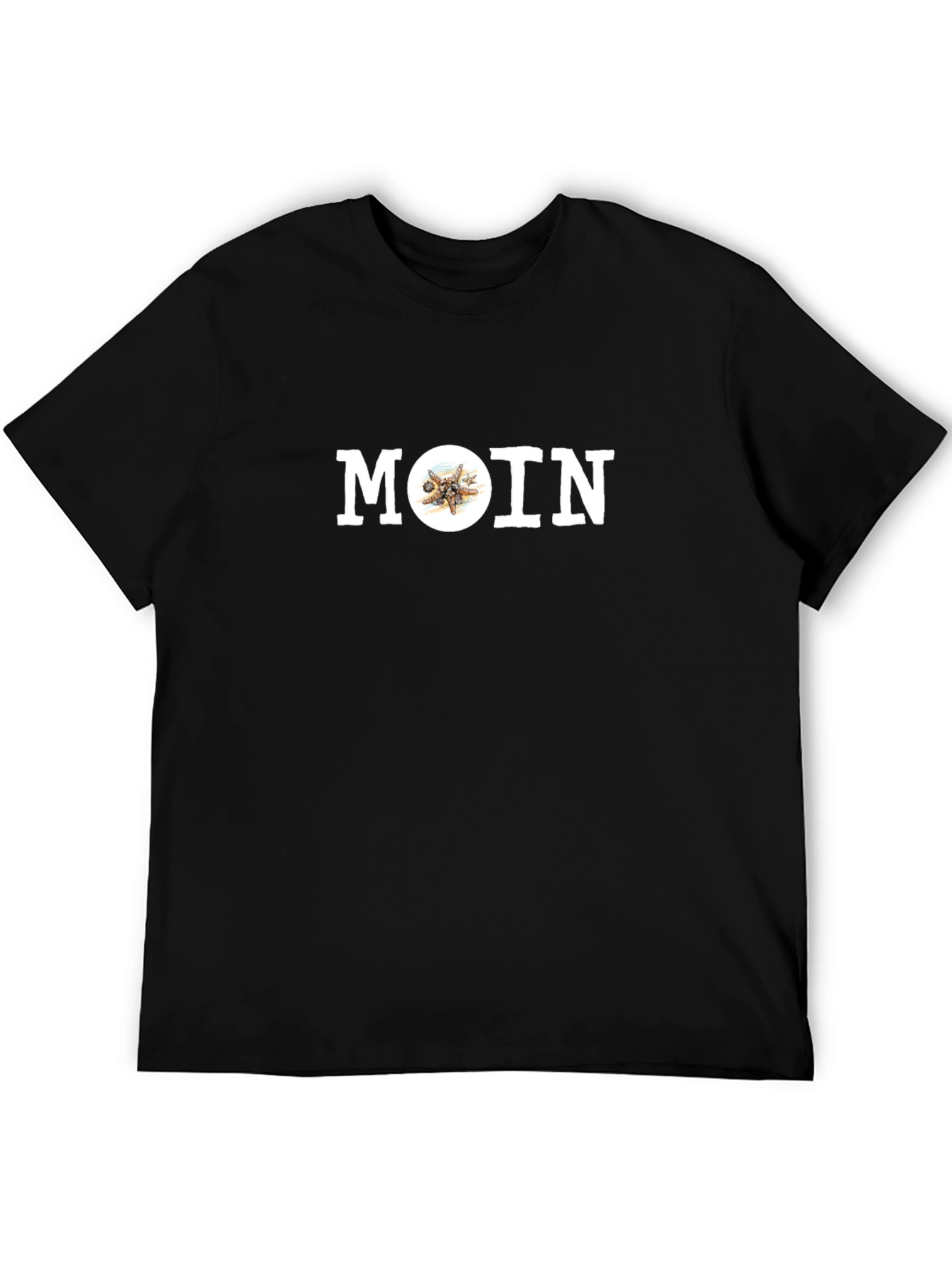 Moin Starfish Graphic Tee - Black Cotton T-Shirt