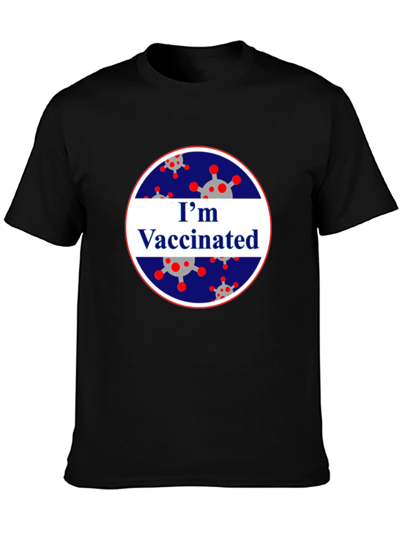 Im Vaccinated Black T-Shirt