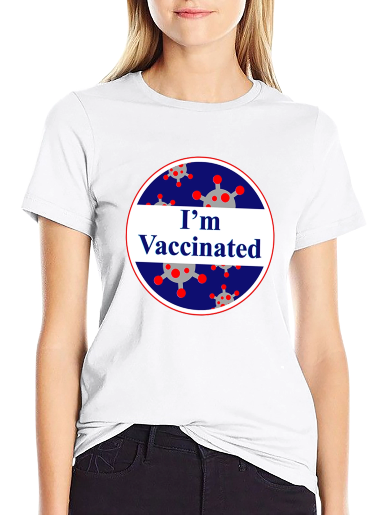 Im Vaccinated Black T-Shirt