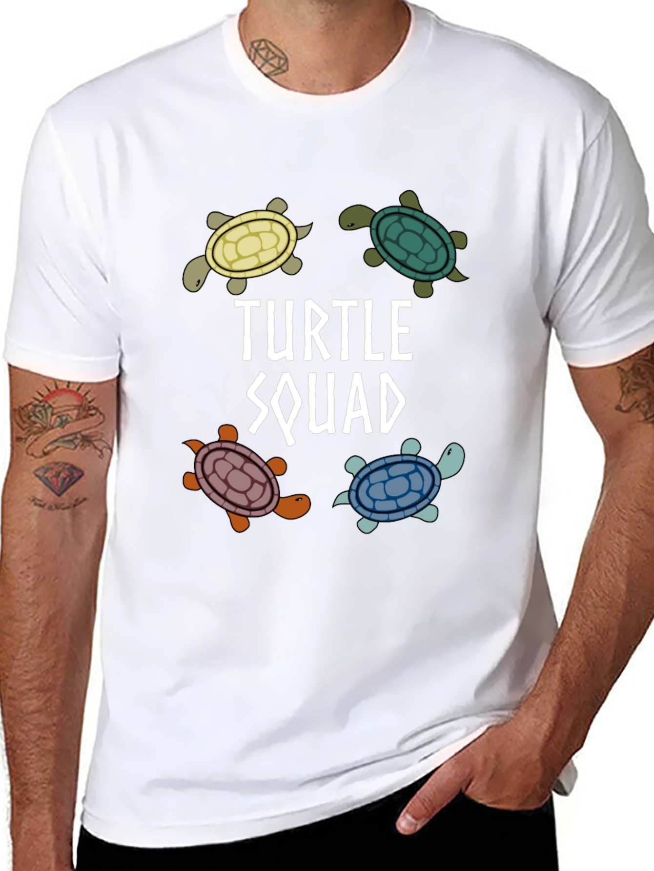 Turtle Squad Black Graphic T-Shirt