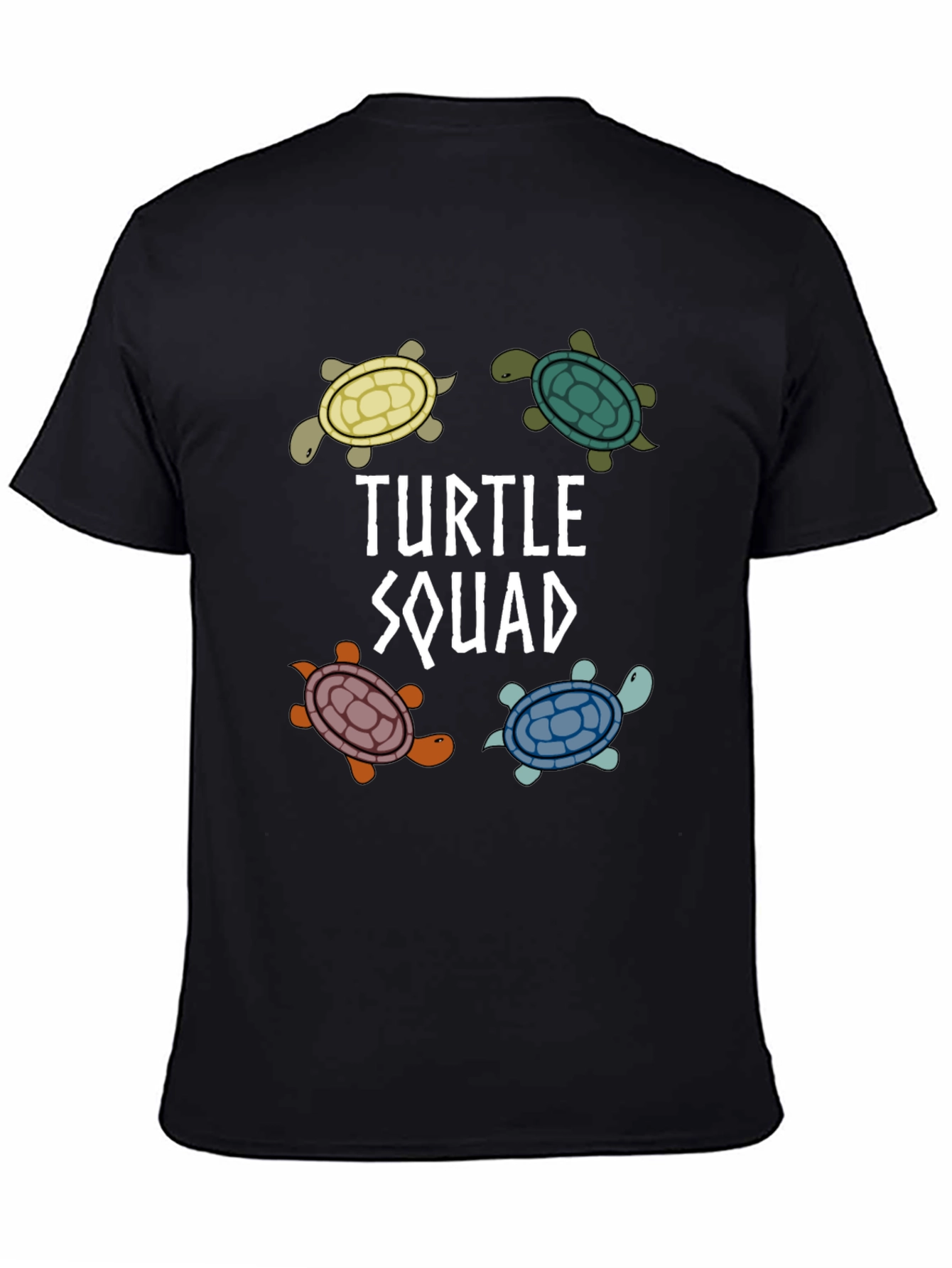 Turtle Squad Black Graphic T-Shirt
