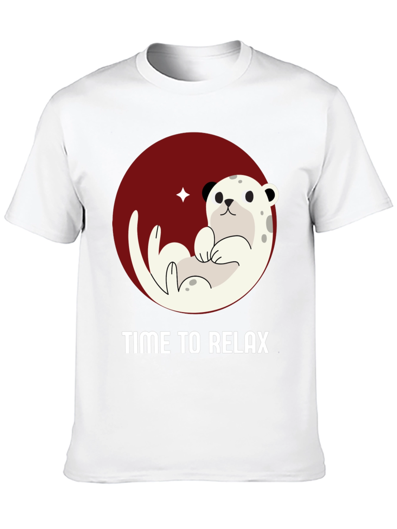 Relaxing Otter Graphic Tee - Black