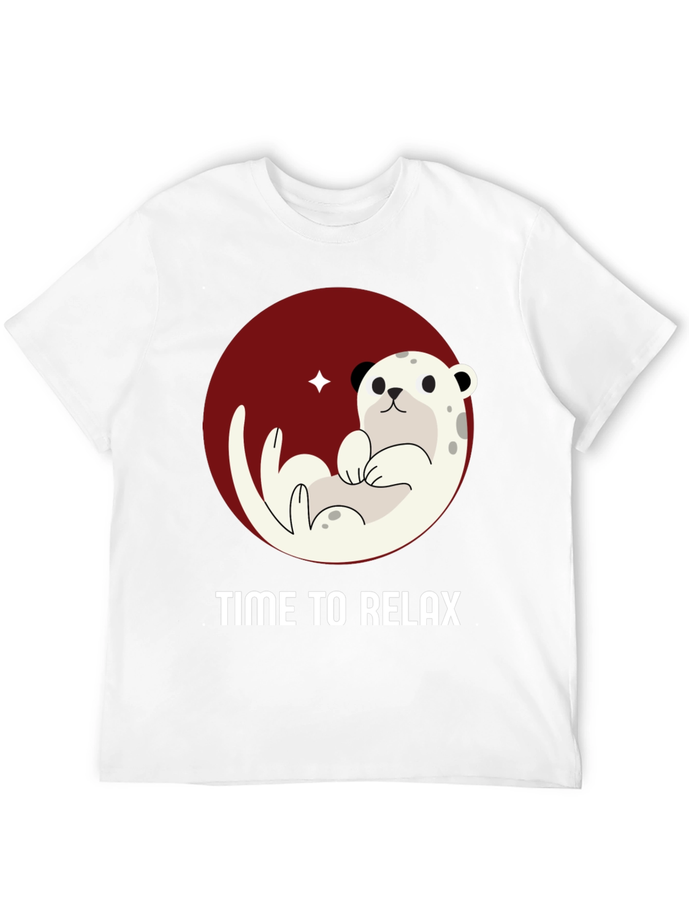 Relaxing Otter Graphic Tee - Black