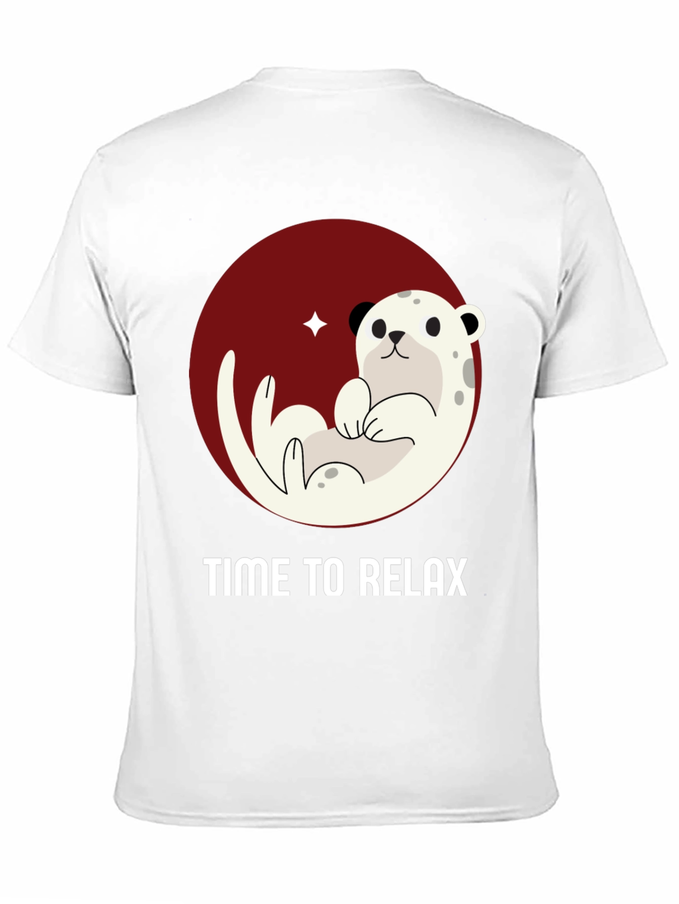 Relaxing Otter Graphic Tee - Black