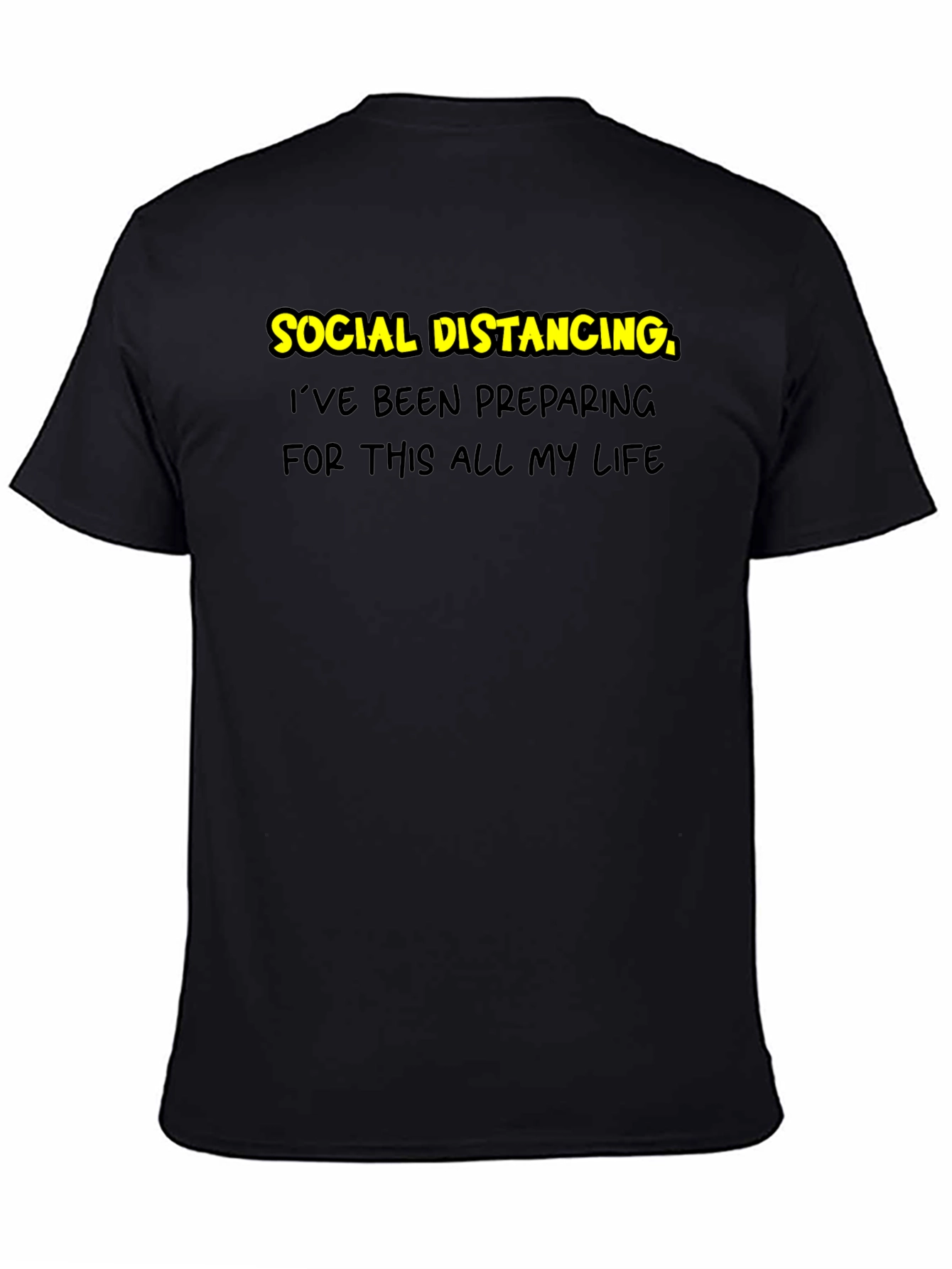 Social Distancing Prep T-Shirt - Black