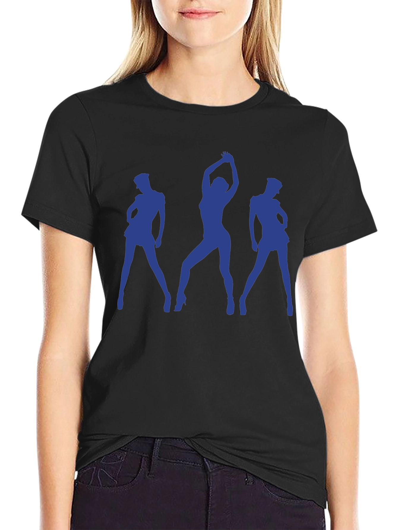 Silhouette Dance Graphic T-Shirt - Black