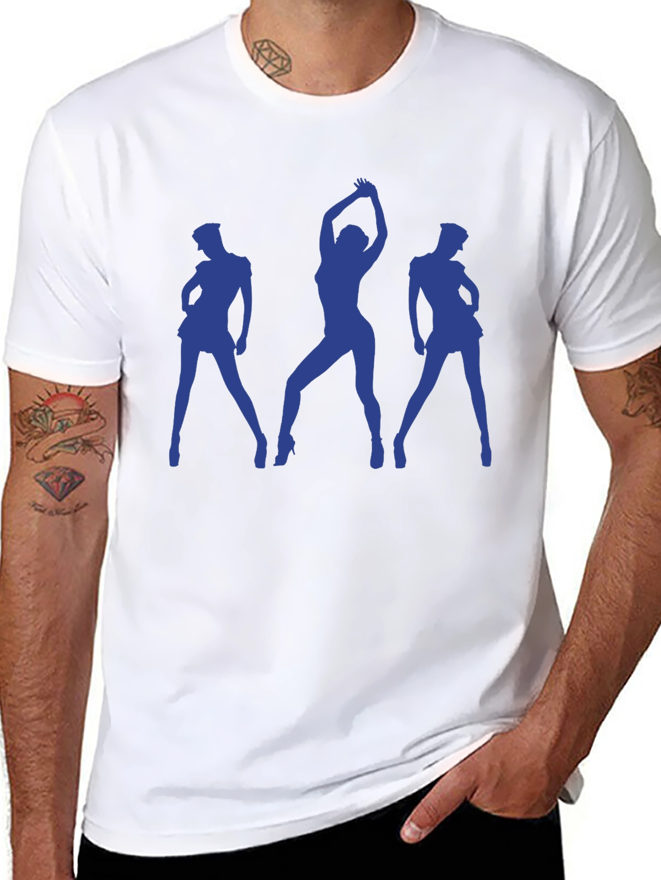 Silhouette Dance Graphic T-Shirt - Black