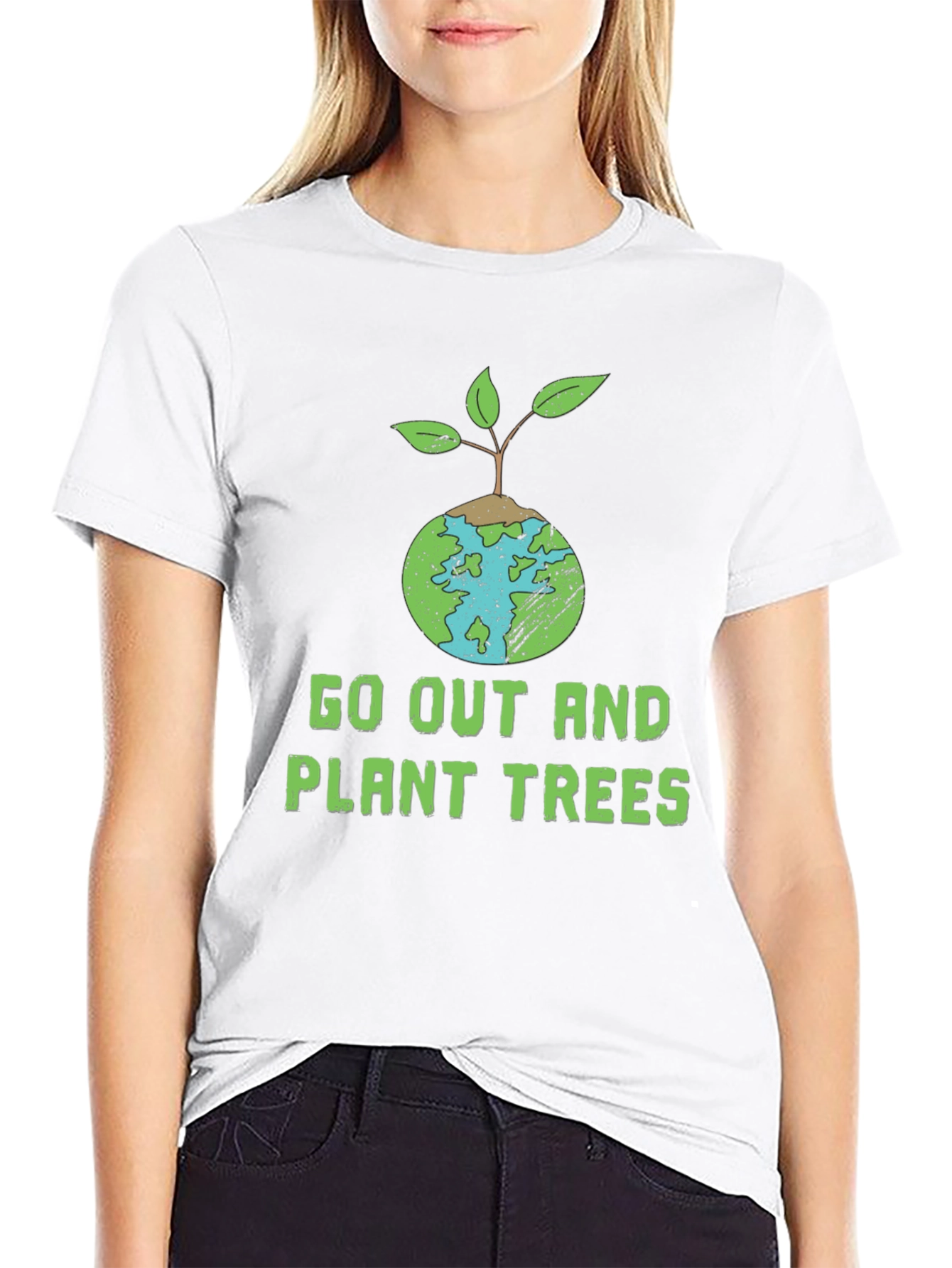 Eco-Friendly Plant Trees Graphic T-Shirt