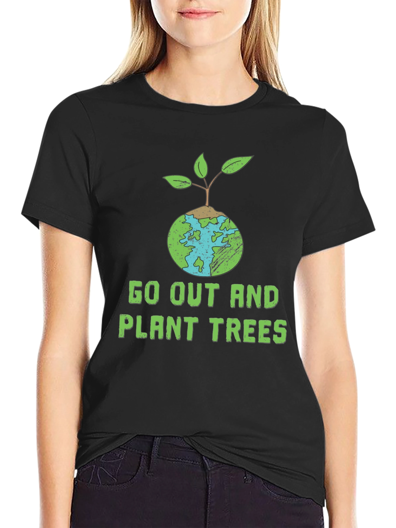 Eco-Friendly Plant Trees Graphic T-Shirt