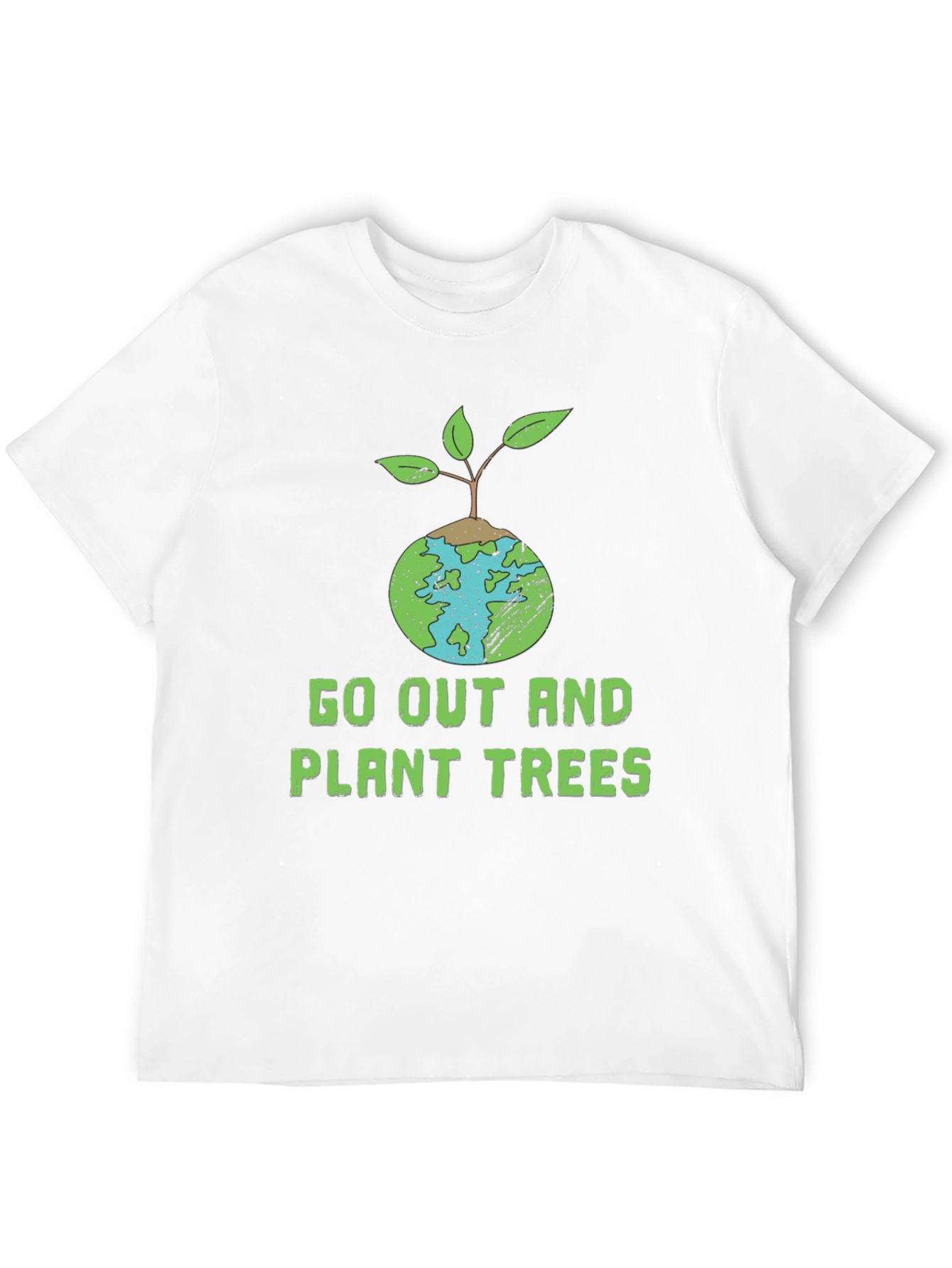 Eco-Friendly Plant Trees Graphic T-Shirt