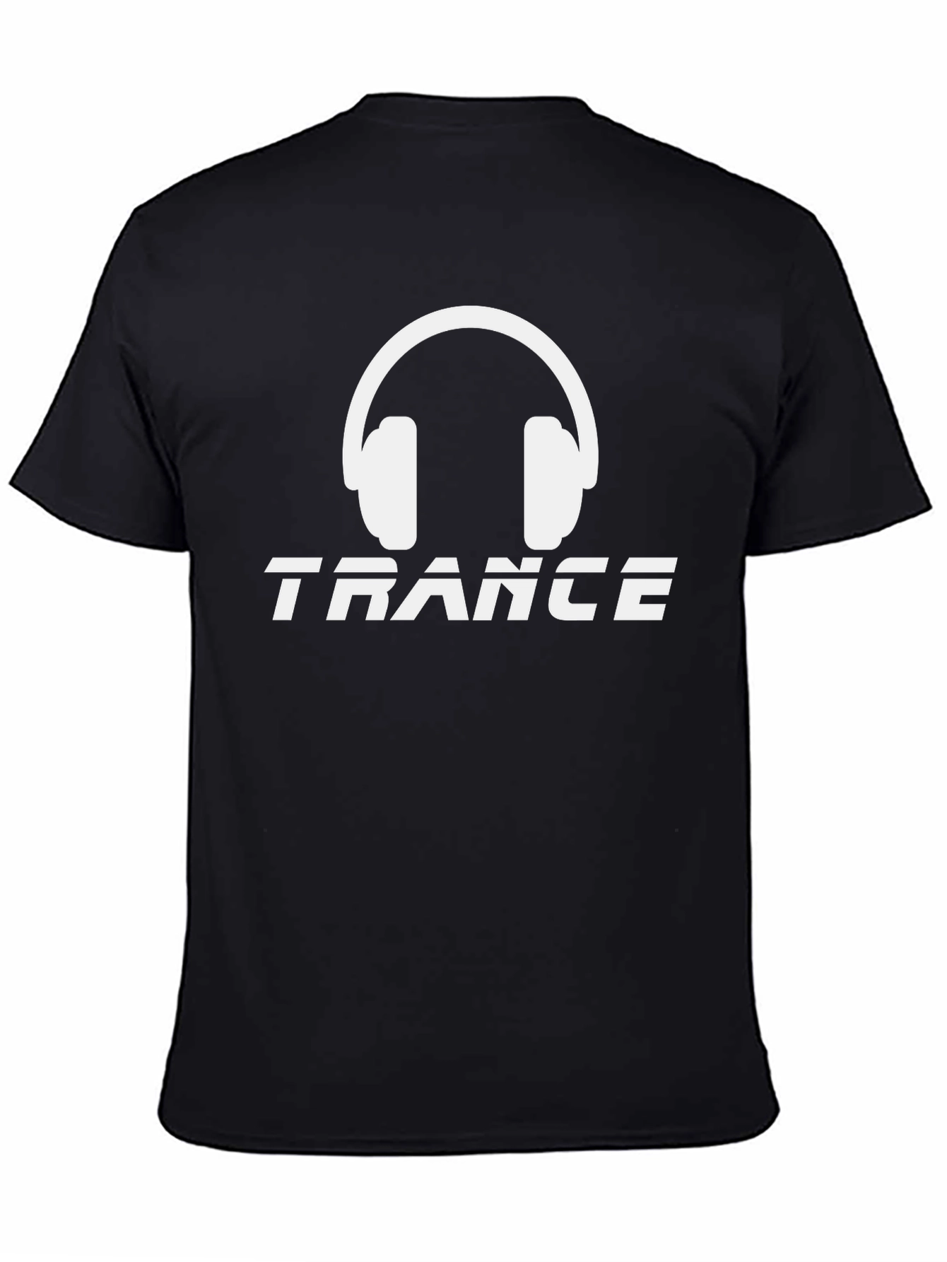 Trance Music Headphones Graphic Tee - Black