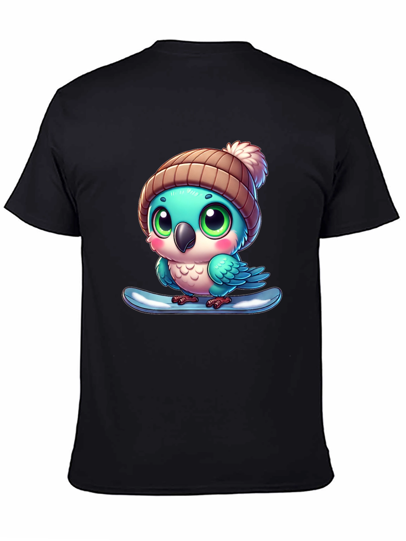 Bird on Snowboard Graphic Tee
