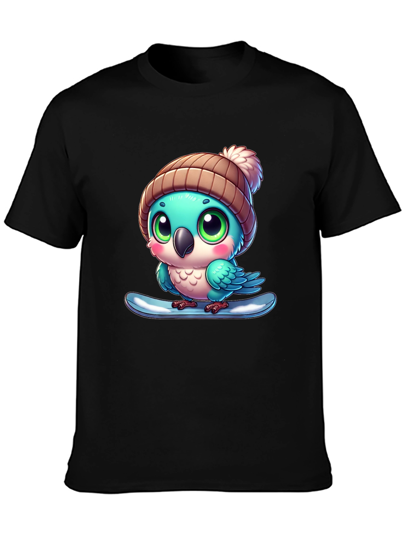 Bird on Snowboard Graphic Tee
