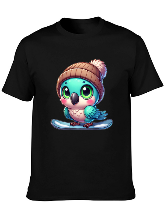 Bird on Snowboard Graphic Tee