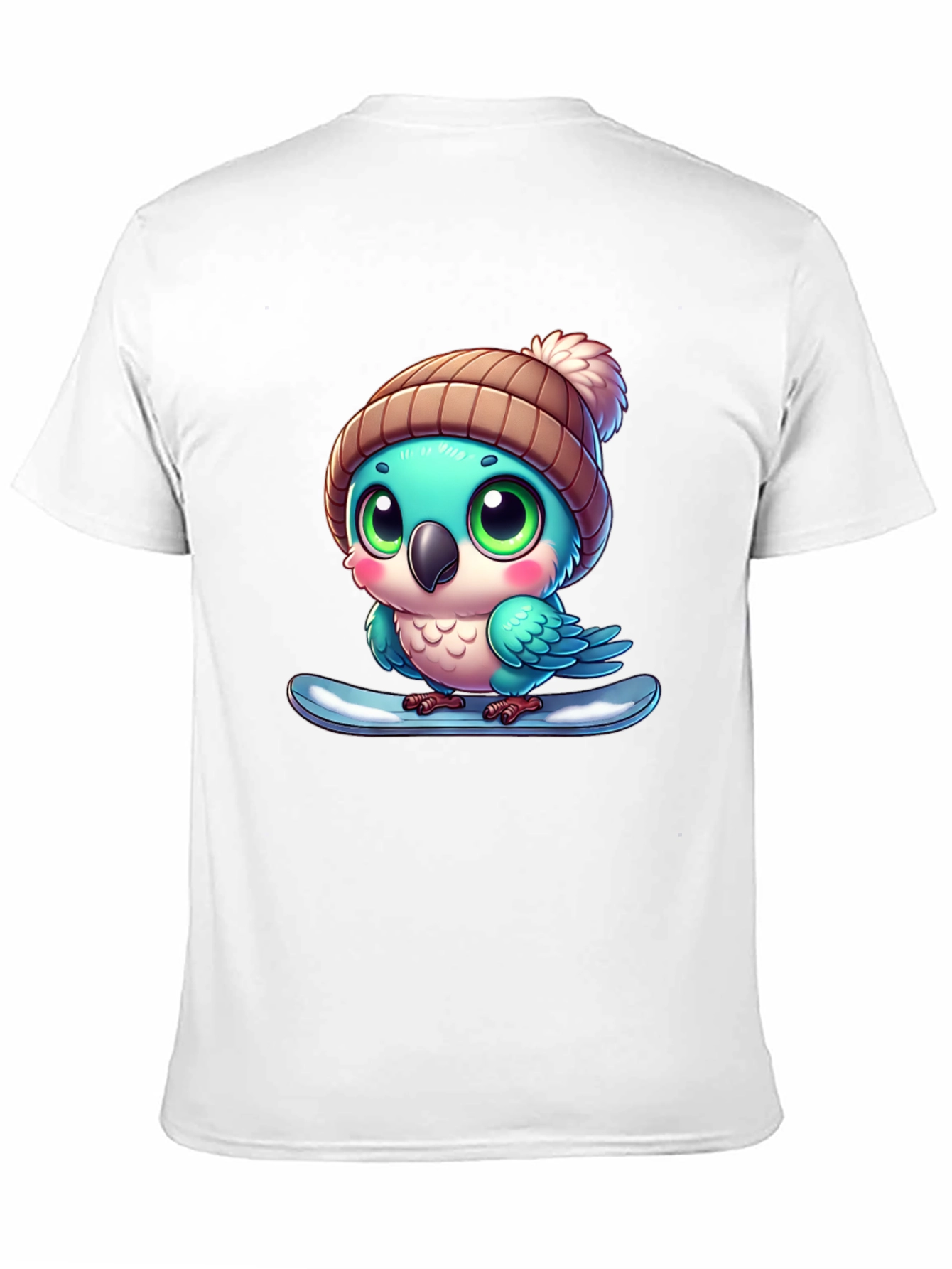 Bird on Snowboard Graphic Tee