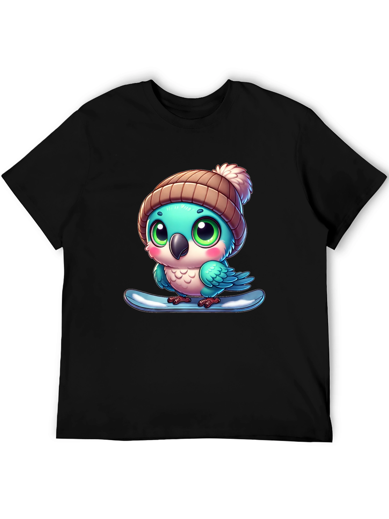 Bird on Snowboard Graphic Tee