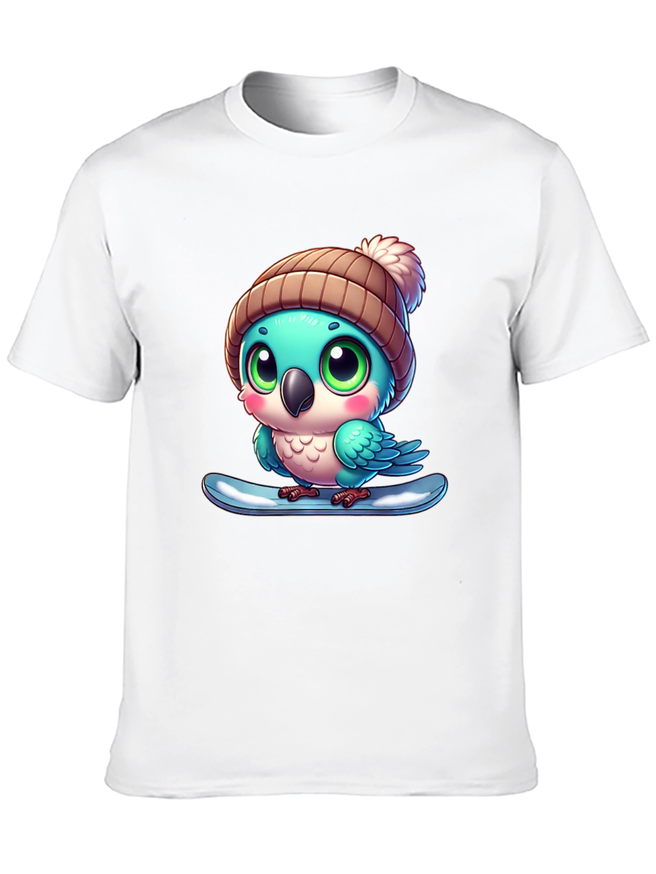 Bird on Snowboard Graphic Tee